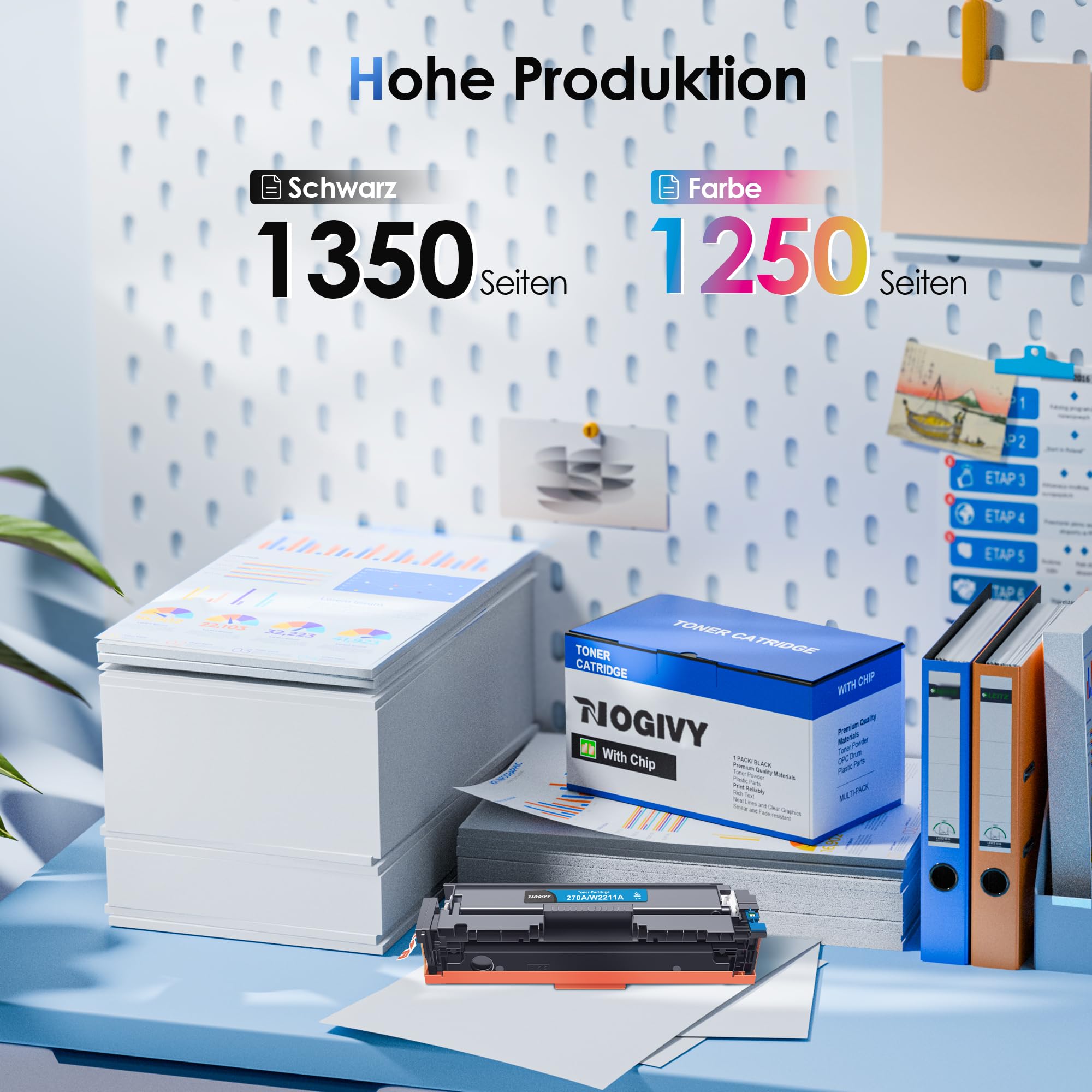 207A MFP M283fdw Kompatibel für HP 207X Schwarz Toner Mit Chip Multipack | Kompatibel für HP Color LaserJet Pro MFP M282nw M283fdn M255nw W2210A W2211A W2212A W2213A Toner Schwarz Cyan Gelb Magenta