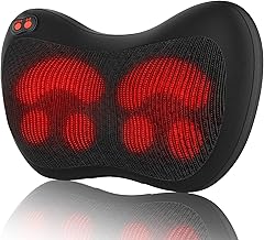 Back Neck Massager,Shiatsu Massage Pillow with Heat, Deep Tissue Kneading Massagers for Shoulder, Legs, Electric Back Massager for Home & Car