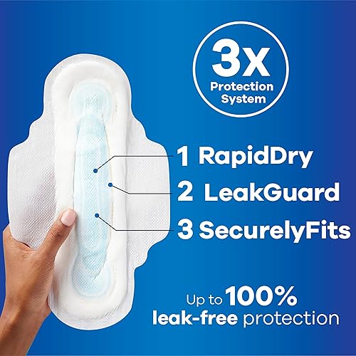 Miniatura 2 de Always Maxi - Almohadillas femeninas para mujer, talla 2 larga súper absorción, paquete múltiple, con alas, sin perfume, 32 unidades x 6 paquetes