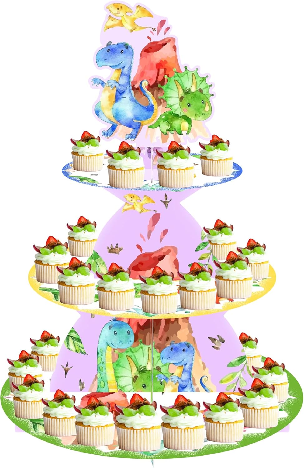Dinosaur Cupcake Stand,3 Tier Dinosaur Birthday Party
