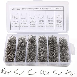 600 pcs/Set, Plastic Welding Nails, 6 Styles, with Storage Case, 0.6-0.8 mm Various Shapes; Plastic Welding Nail Set - for Automotive, DIY and Repair (600pcs/box)
