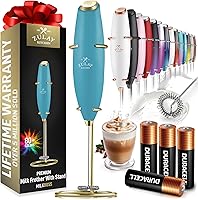 Vista 94 de Zulay Kitchen Potente varita espumadora de leche con 2 baterías Duracell – Mezclador de bebidas portátil ultrarrápido – Máquina de espuma eléctrica