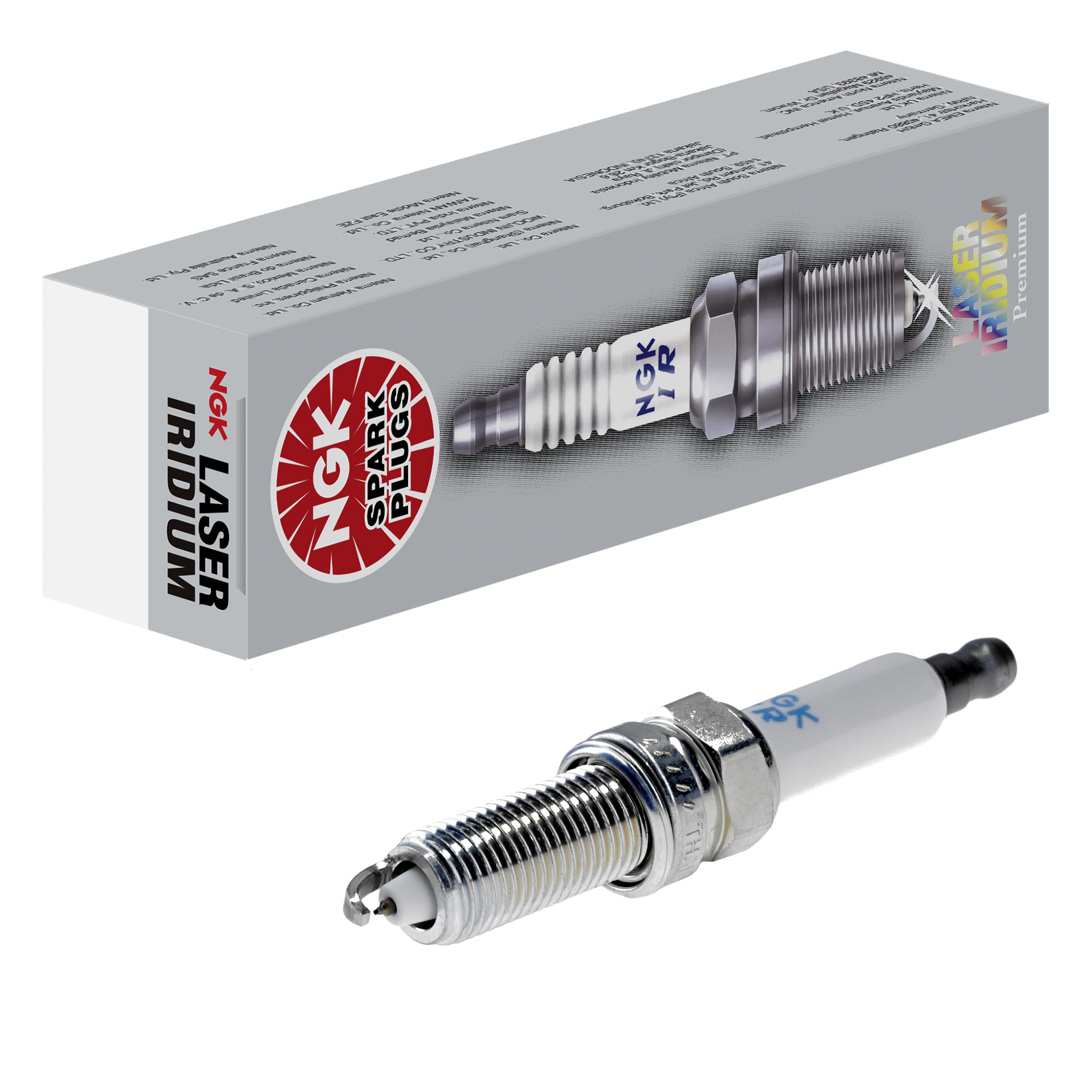 NGK Zündkerze Zündkerze Iridium-Mittellelektrode Flachdichtsitz, M12x1,25, 5 kΩ