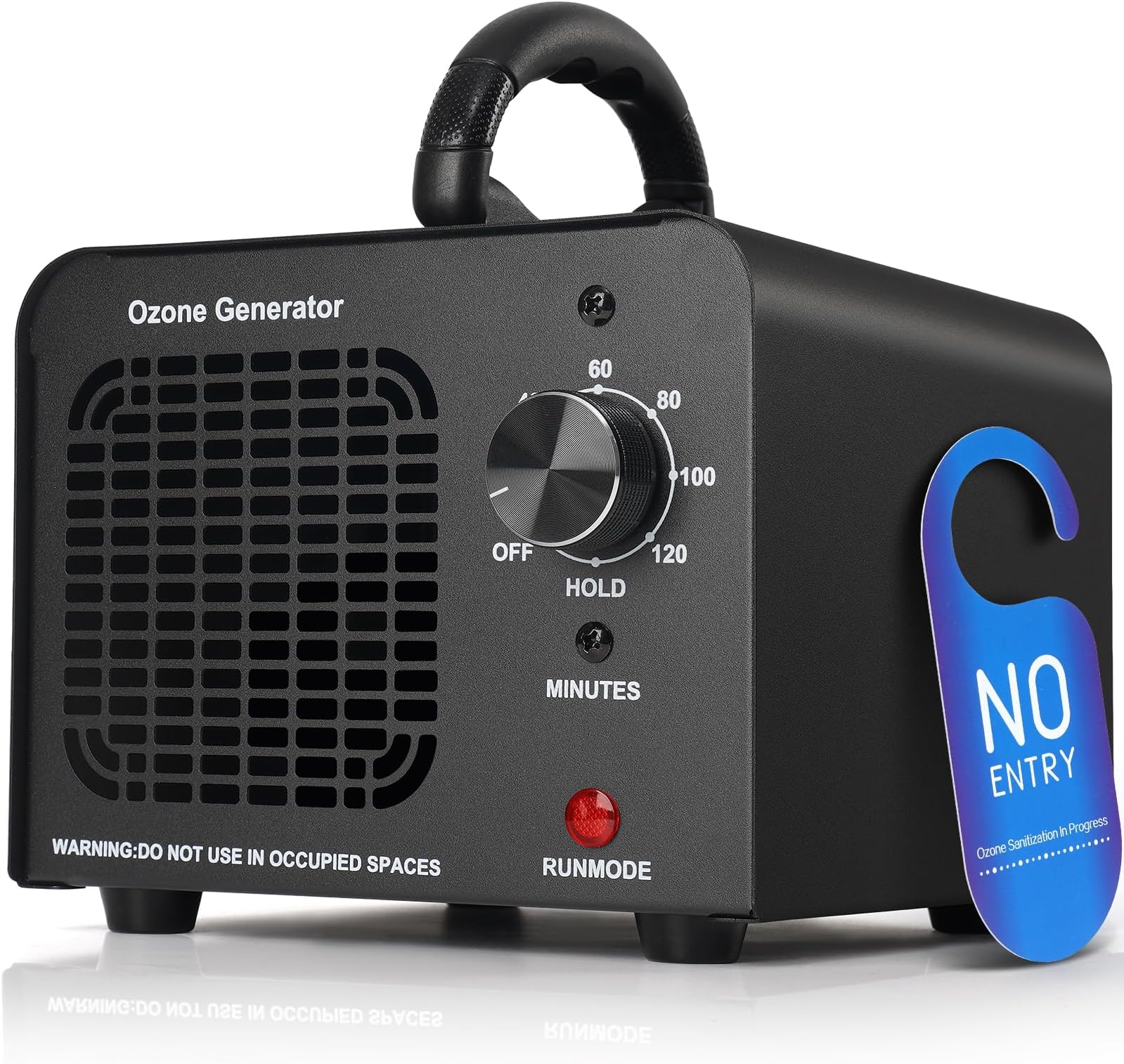 Ozone Generator 40000mg/h, Ozone Machine Ionizer-High Capacity Ozone Odor Eliminator for Car/Home/Smoke/Pet Odor(Black)