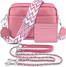 BROTOU Women's Mobile Phone Shoulder Bag, Genuine Leather, Crossbody Bag with 2 Wide Shoulder Straps, Card Holder, Black, Small Bag with 3 Compartments