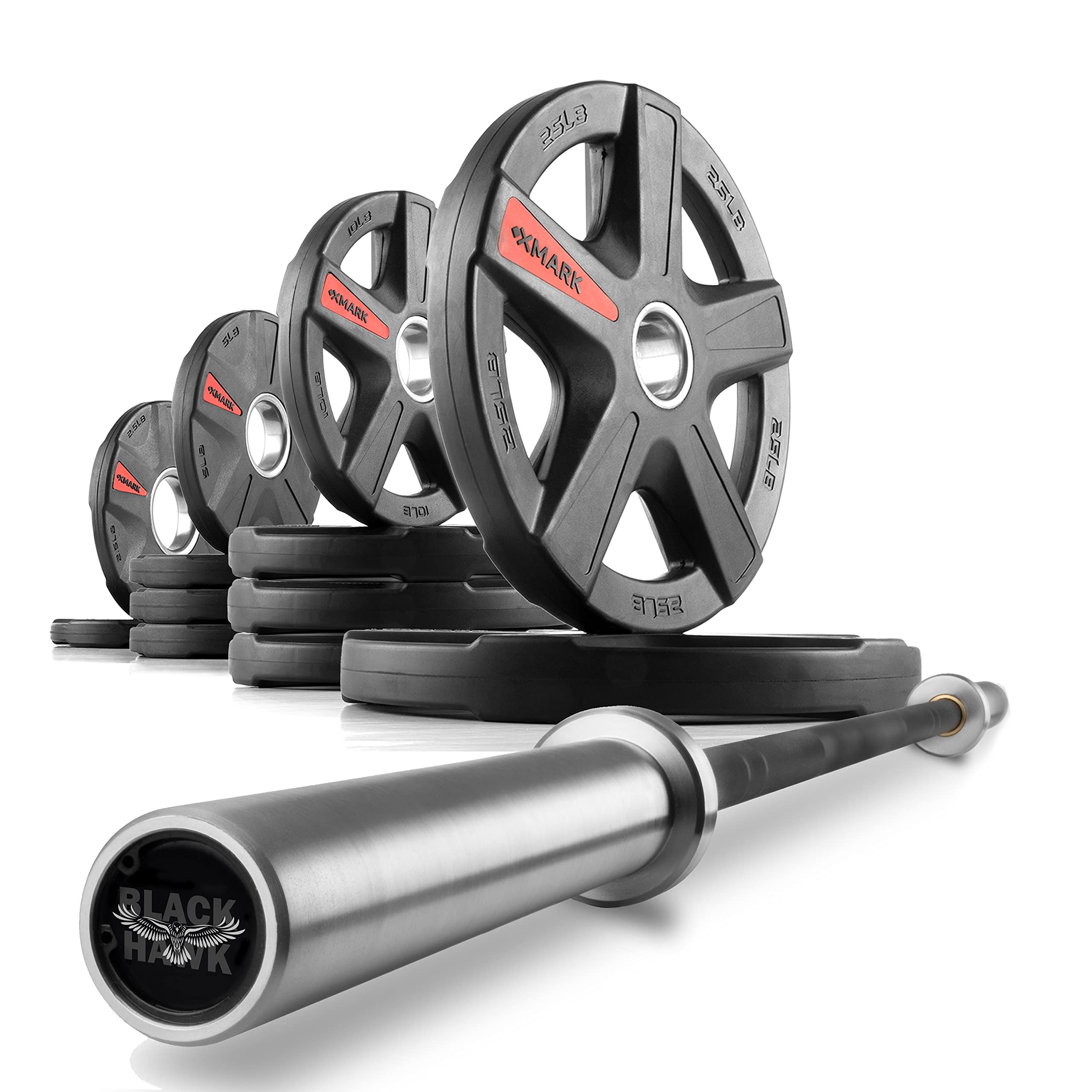 Buy XMark Olympic Weight Set with Olympic Bar, Barbell Olympic Weight