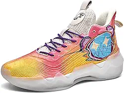 Tênis de basquete neutro unissex cano alto antiderrapante luz noturna tênis de corrida resistente ao desgaste calçados esportivos Equipamento de basquetebol