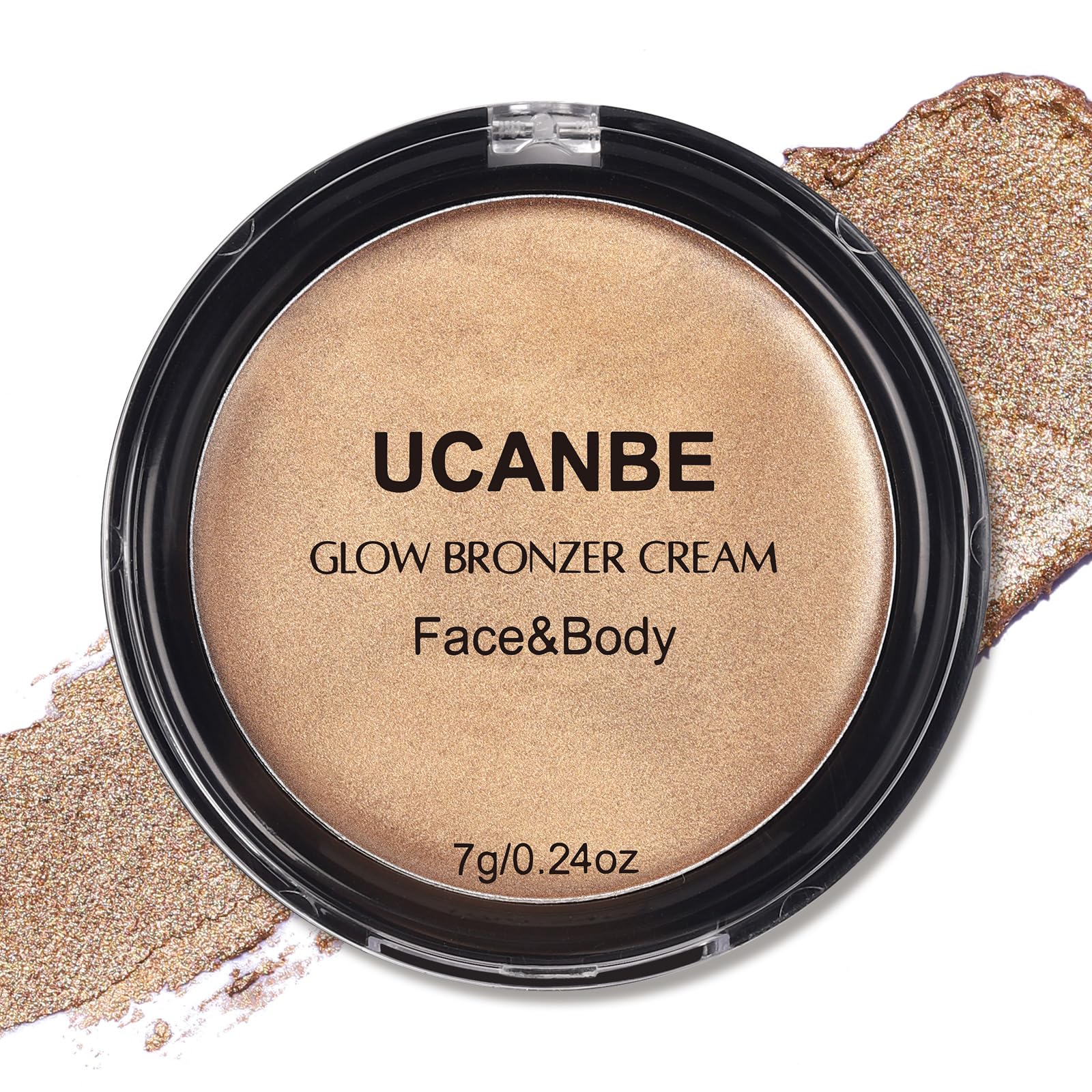 UCANBE Cream Bronzer for Face & Body, Natural Golden Sun-Kissed Glow Highlighter, Luminous Buildable Coverage for Long Lasting Bronzed Glow,