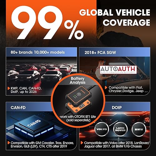 Miniatura 6 de OTOFIX Herramienta de escaneo bidireccional D1 Lite 2026, herramienta de diagnóstico de escáner OBD2 Bluetooth, actualización gratuita de 2 años,