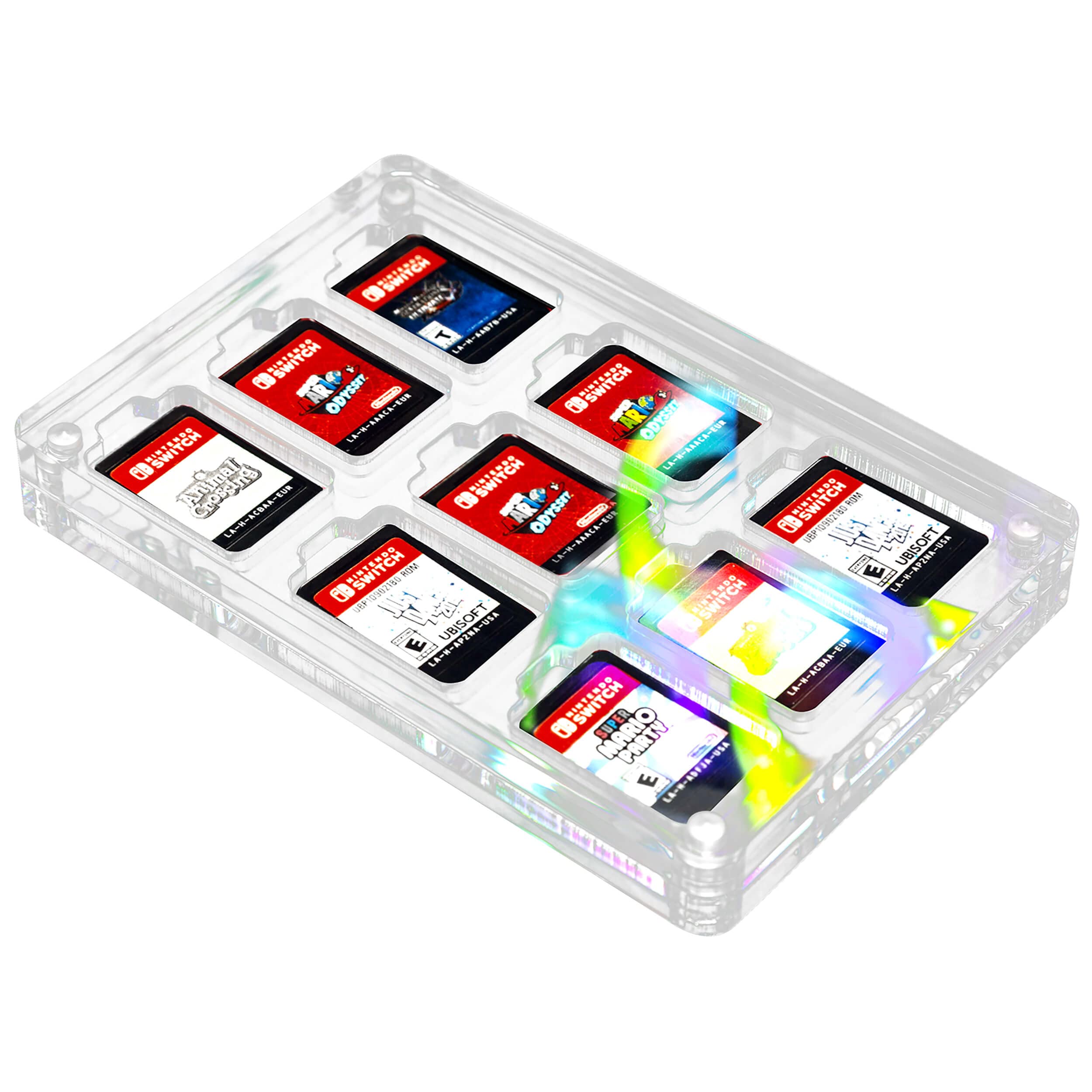 Nintendo case Acrylic case Box Game Card Case for Nintendo Switch Game Cards case Storage Protective Shockproof Display Cabinet Switch Card Case Cartridge Game Card Display Cabinet Box(9 Slots)