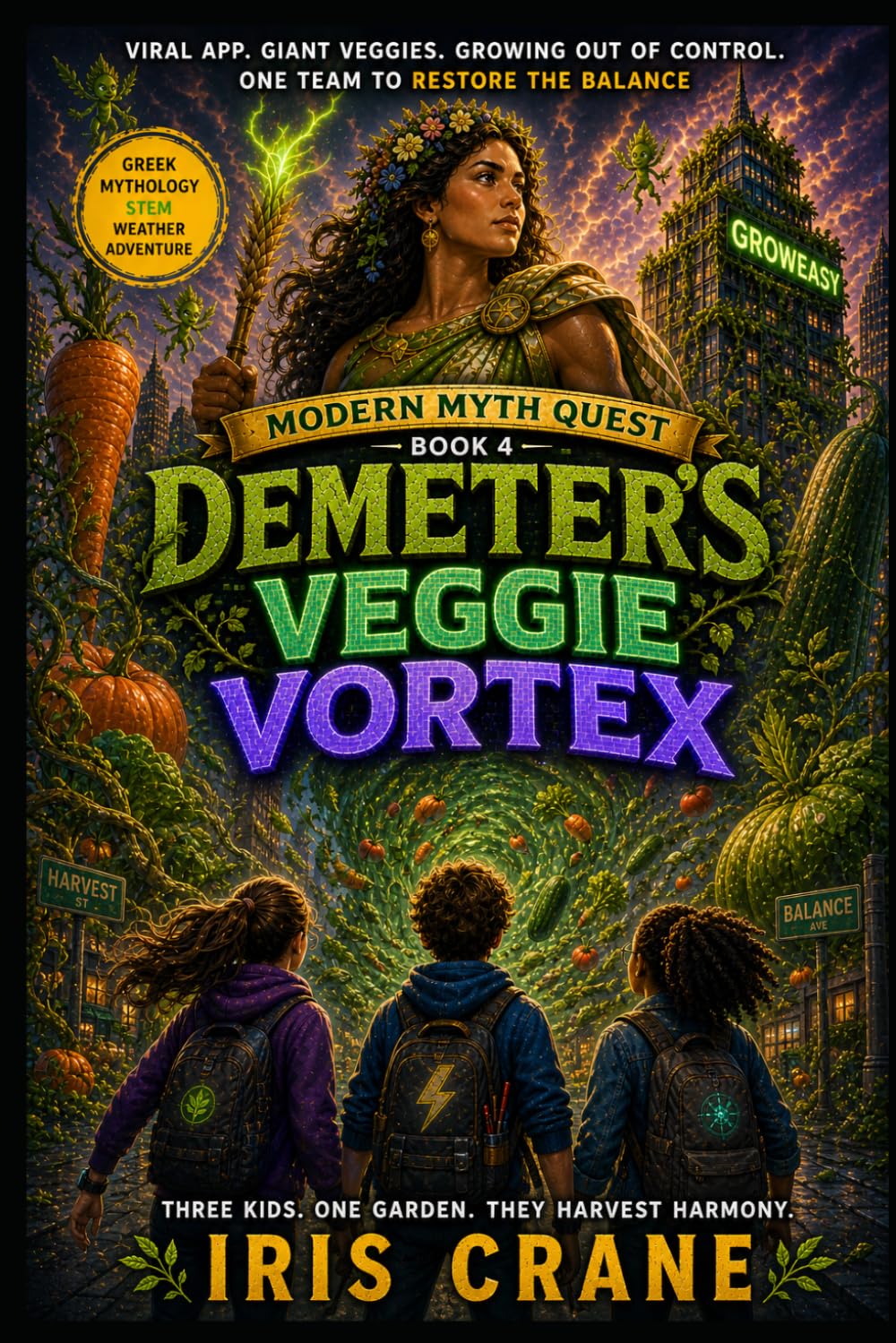 Demeter’s Veggie Vortex: A STEM Adventure About Gardening, Ecosystems, and Greek Mythology for Kids Ages 7–12 (Modern Myth Quest)