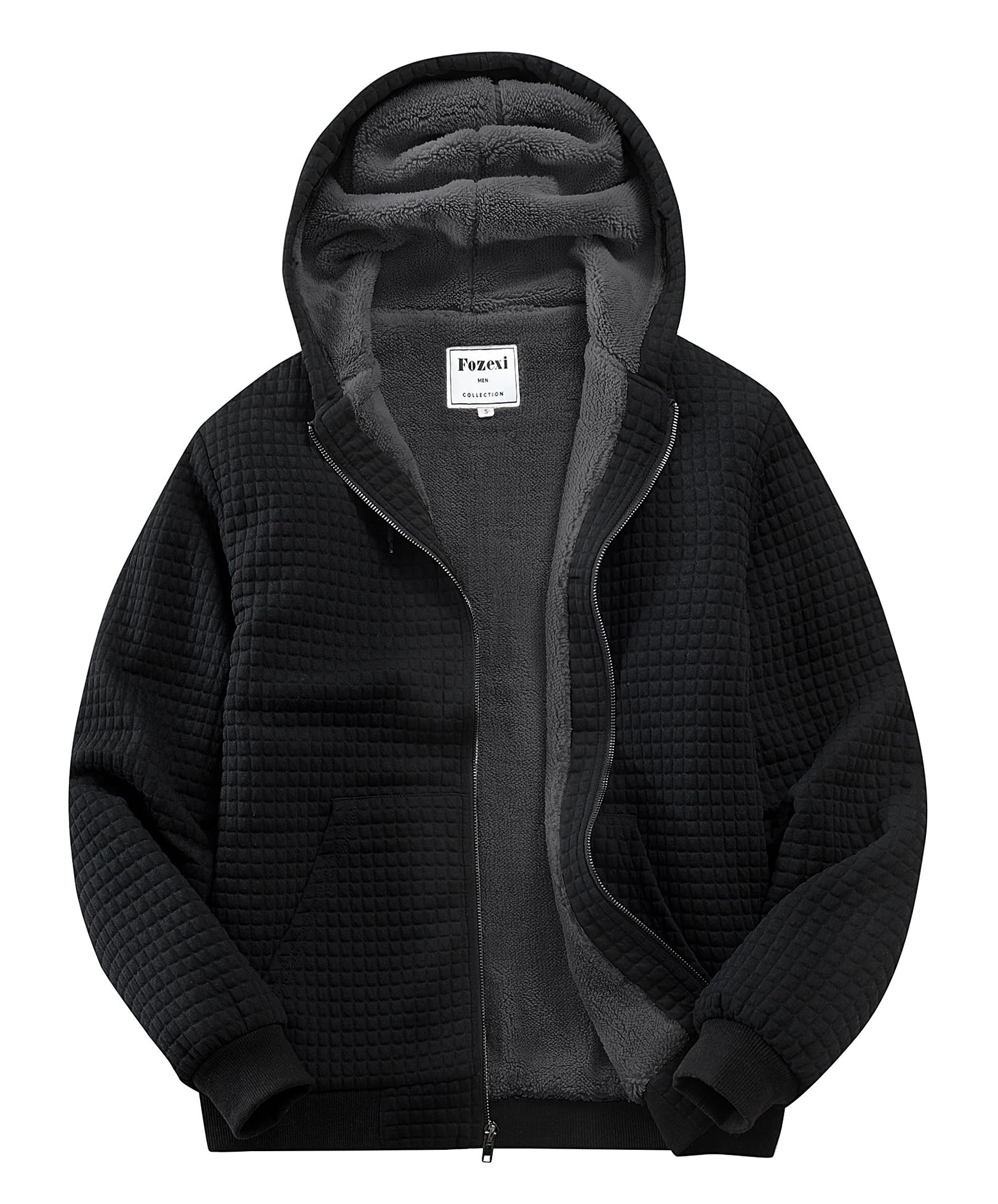 Men's Fleece Heavyweight Full Zip Hoodie Sweatshirt Jacket