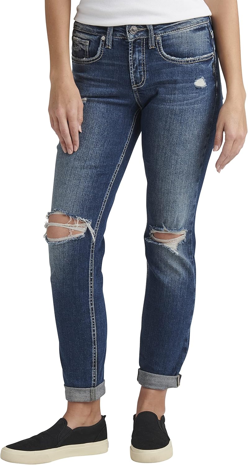 Silver Jeans-Womens Sam Relaxed Boyfriend Fit Jean
