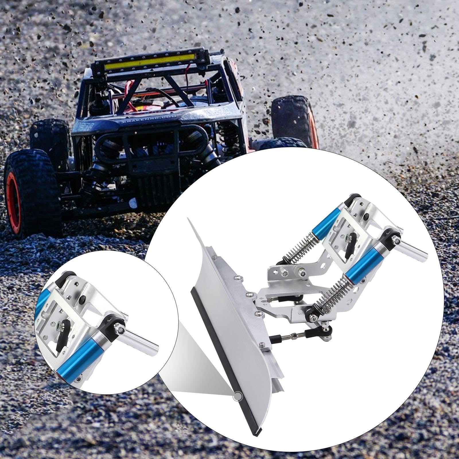 Fenteer 1/10 RC-Car-Schneepflug, einfache Montage, Upgrade-Schneepflug für SCX10 II 90046 DIY-Zubehör