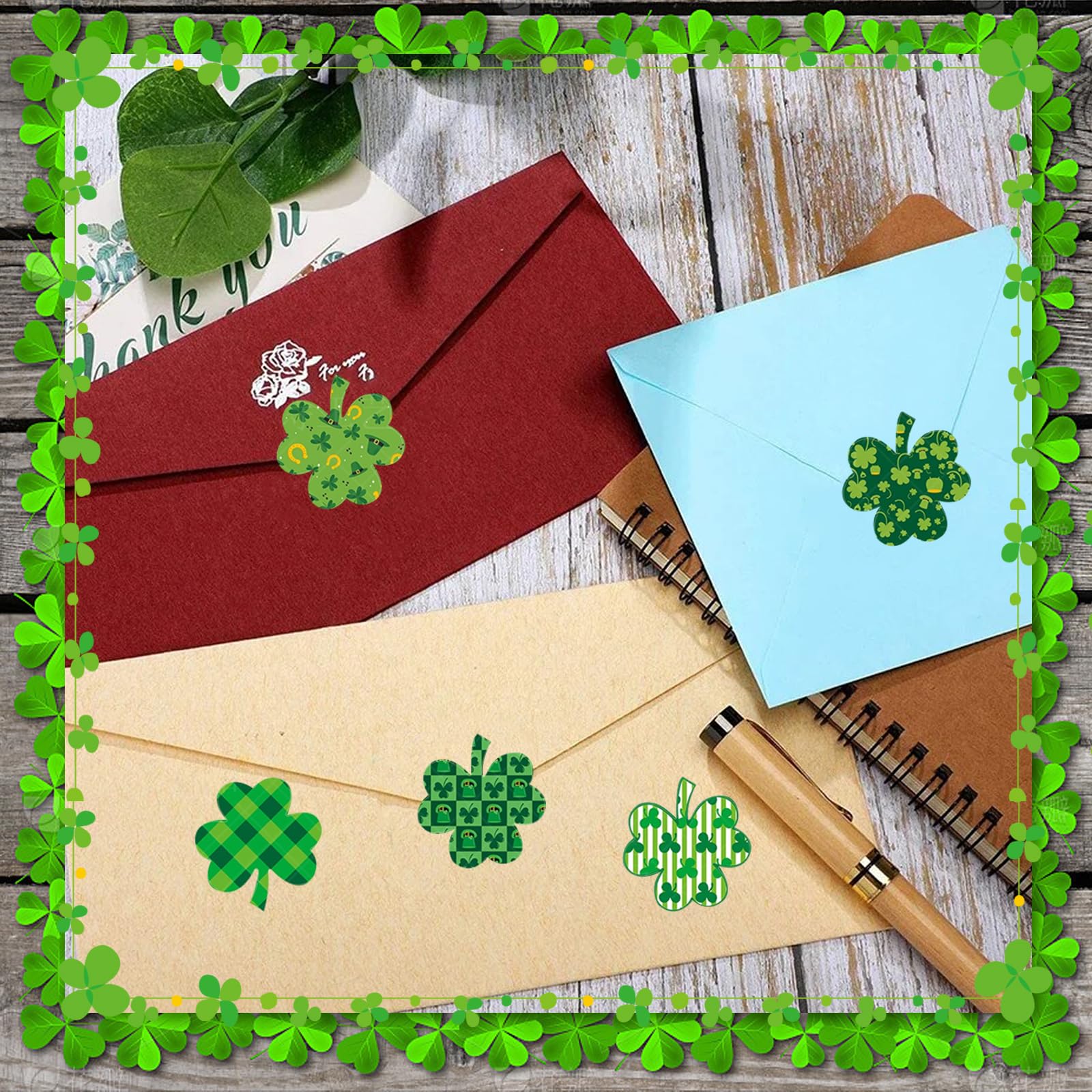Celaza St. Patrick's Day Stickers - 200pcs Self-Adhesive Shamrock & Gold Coin Decorations For Kids 6 thumbnail image
