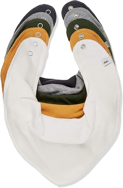 PIPPI Baby Halstücher 5er Pack Lätzchen Dreieckstücher Neckerchief, Off-White (Marshmallow White 111), One Size