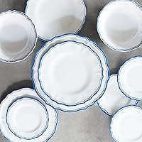 Vista 3 de Le Cadeaux Melamine 6 inch Appetizer Plates, Set of 4, Maison