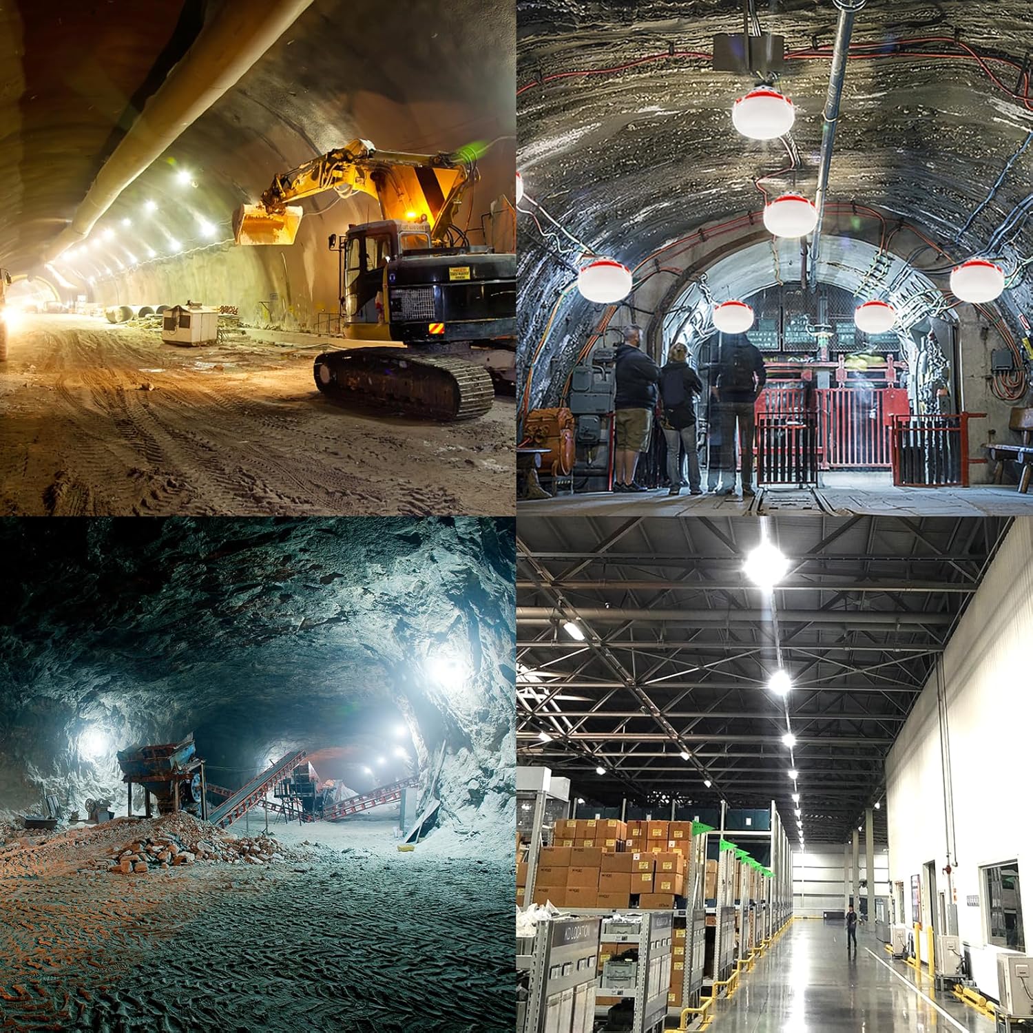 100FT LED Work Light, 100W & 10000LM Construction String Lights, 10 Bulbs LED Work Lights for Jobsite Lighting, Construction Site, Renovation, Walkway, Patio, Mine cave