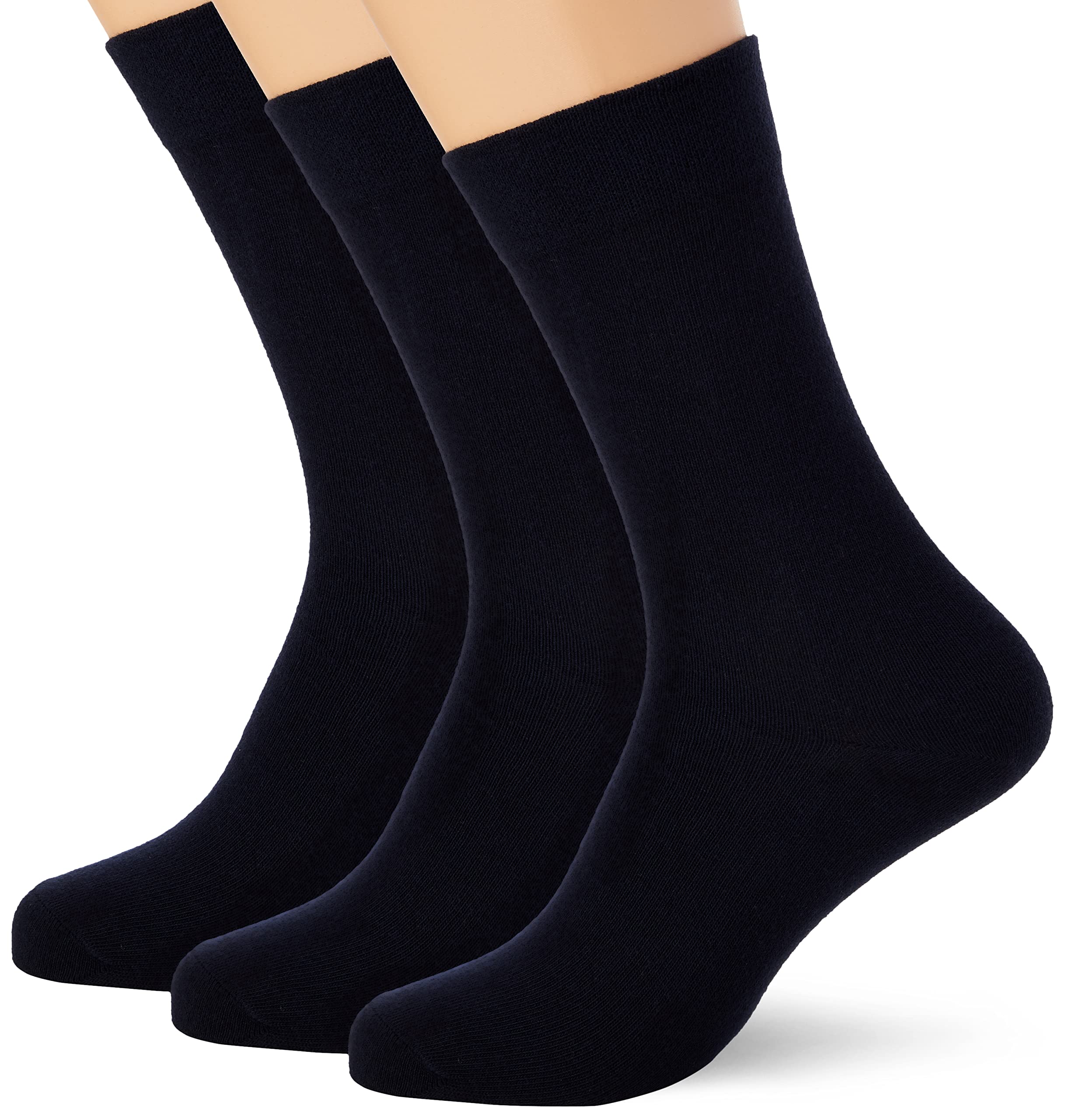 Nur Der Men's Herren Ohne Gummi Socken 3er Socks, opaque, Maritime, 6-8 (Pack of 3)