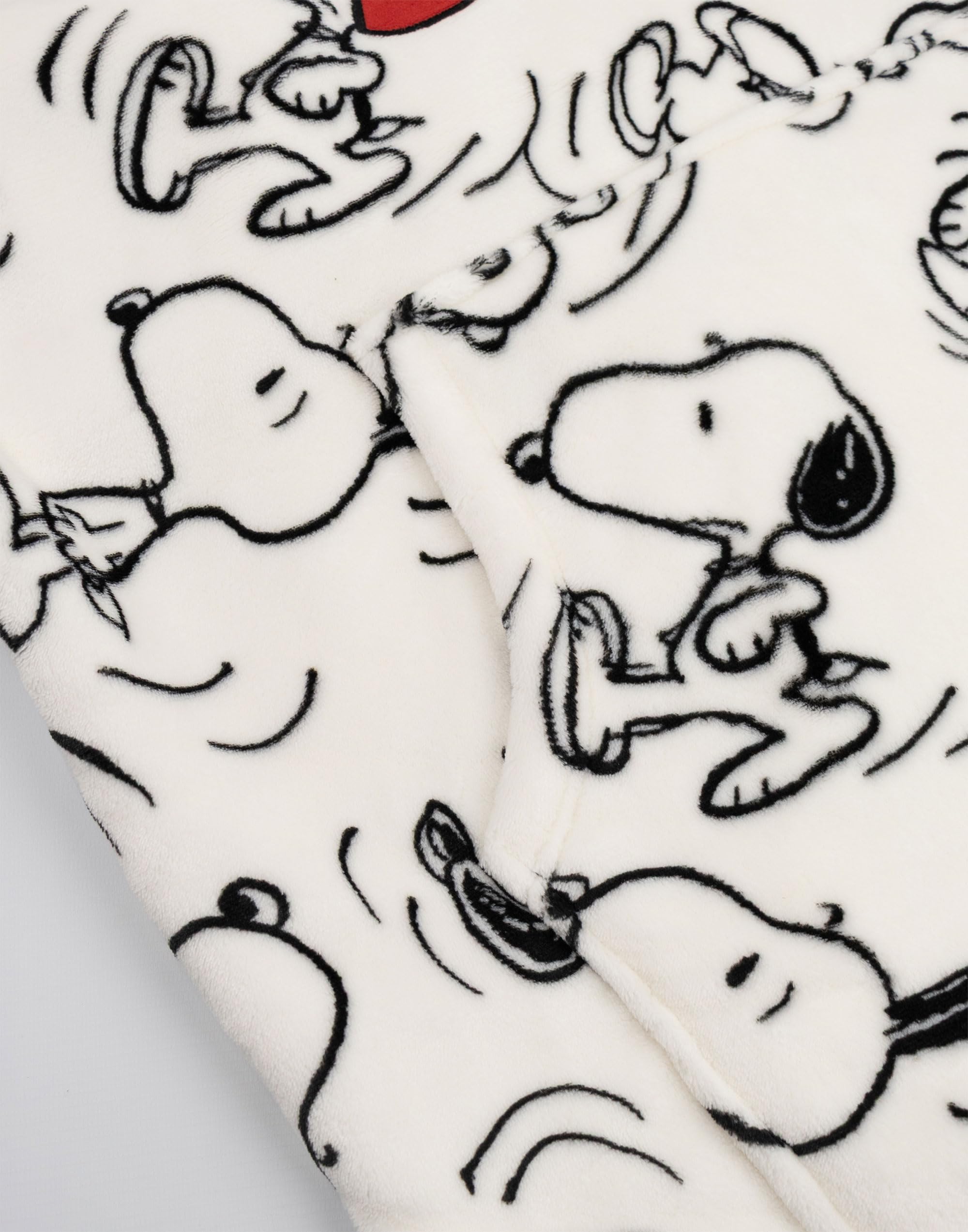 Peanuts Snoopy Damen Kapuzenpullover, kuscheliges Fleece mit 3D-Ohren, langärmelig, Loungewear mit Kapuze für Entspannung, Charakterdruck, bequeme Indoor-Trageware, Merch