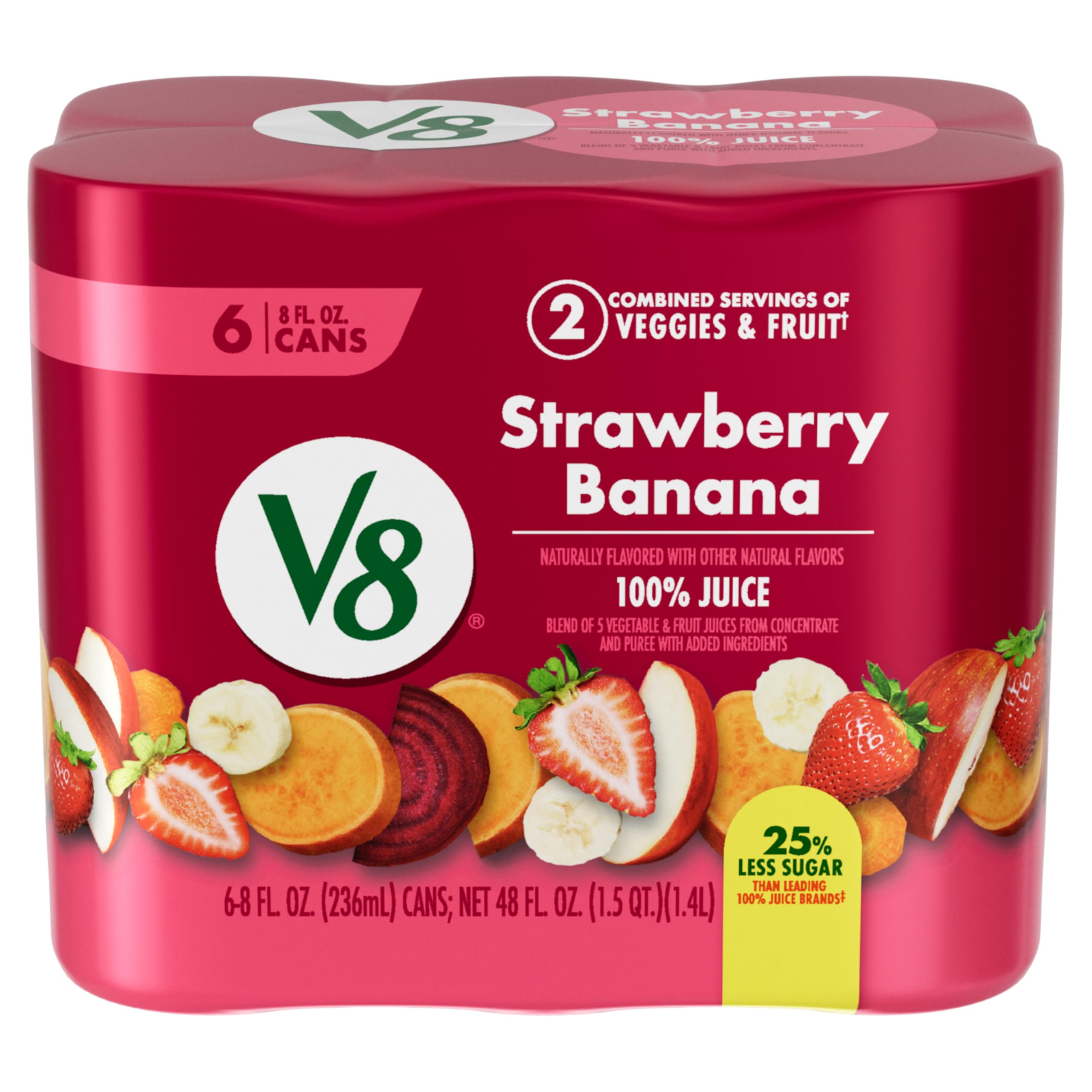 Amazon.com: V8 Strawberry Banana 100% Fruit and Vegetable Juice, 8