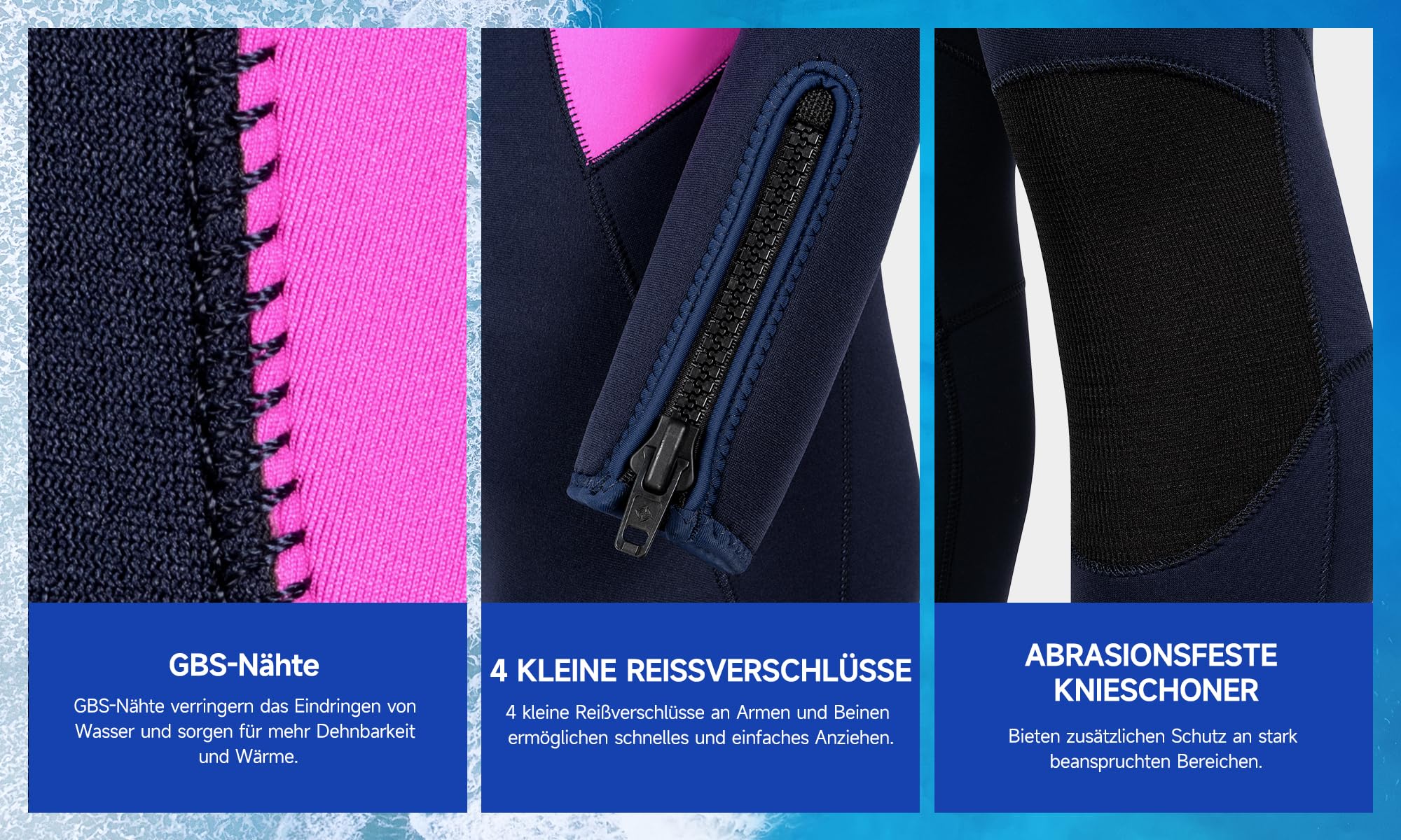 Combinaison en néoprène de 5 mm avec fermeture éclair avant pour homme et femme - Combinaison de plongée chaude et froide pour plongée, surf, plongée libre, sports nautiques