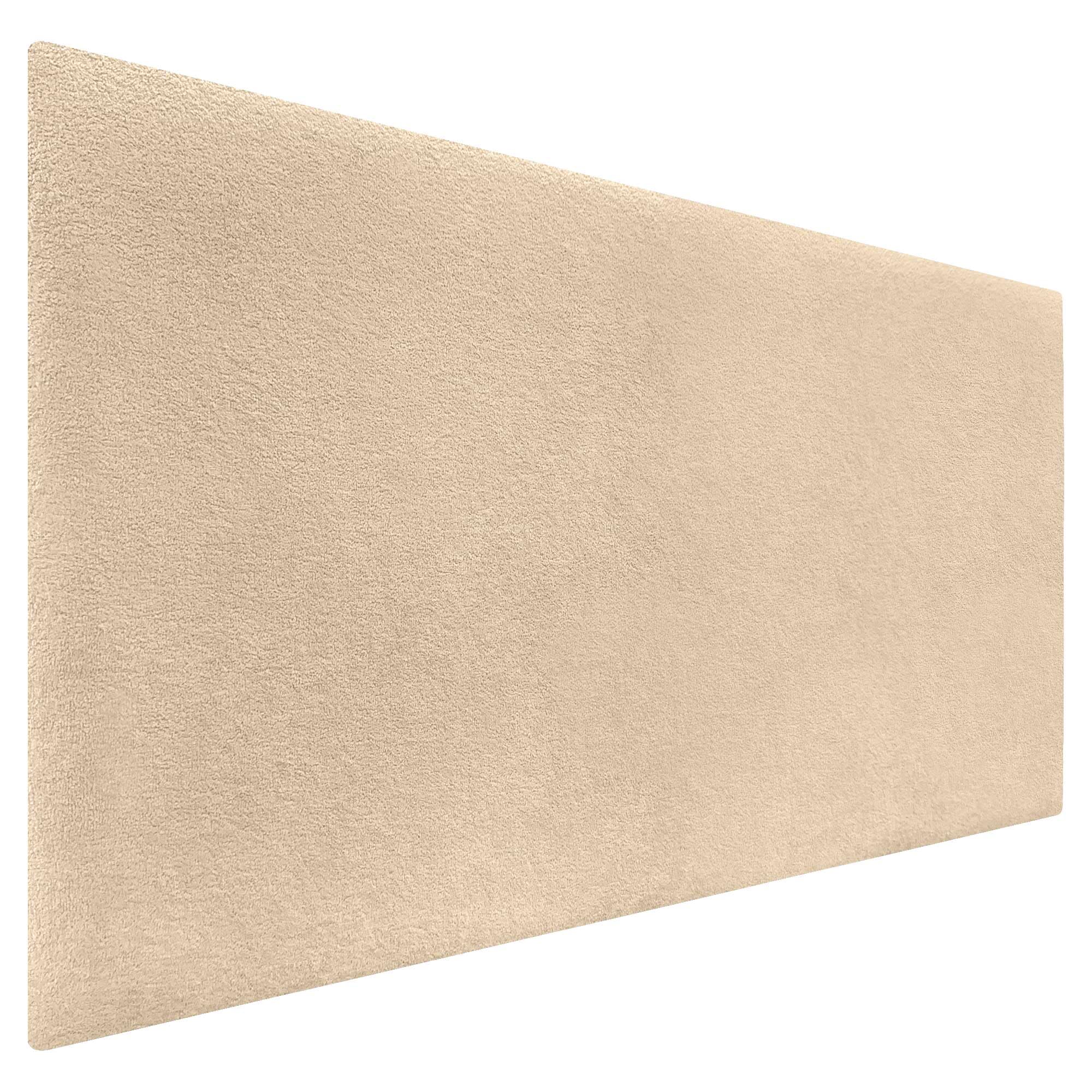 DHOME Cabecero Acabado Toalla Soft Tapizado Liso Tejido Suave para Pared Acústicos Cabeceros Absorbentes Cabezal Cama Dormitorio (90cm, 4cm - 50 Al., Beige)
