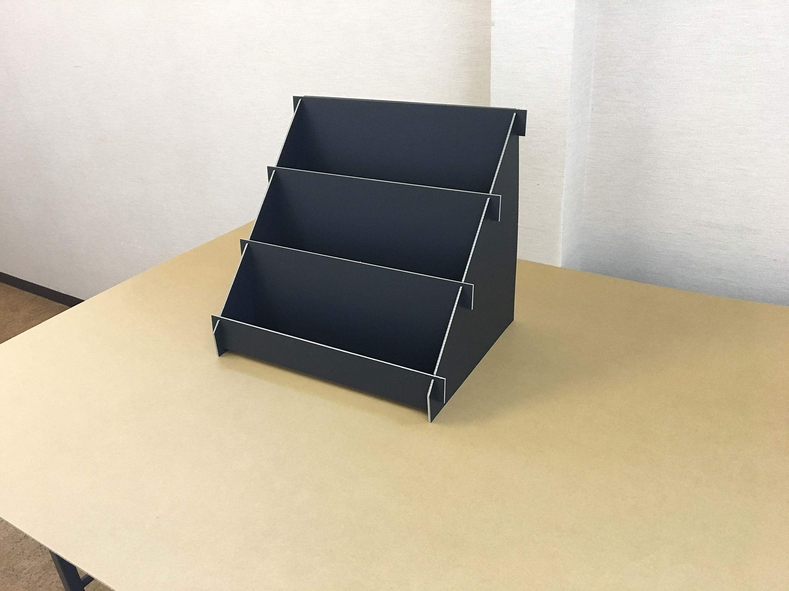 Amazon｜ノーブランド品 3段陳列棚 幅470mm マッドブラック