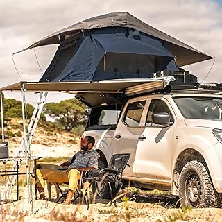 Prime Tech | Autodachzelt Wasteland Pro L & XL | Softshell Dachzelt für 2–3 Personen Inkl. 3D-Mesh-Unterlage & Ripstop-Stoff | Skyview | Leichtgewicht | Schneller Aufbau