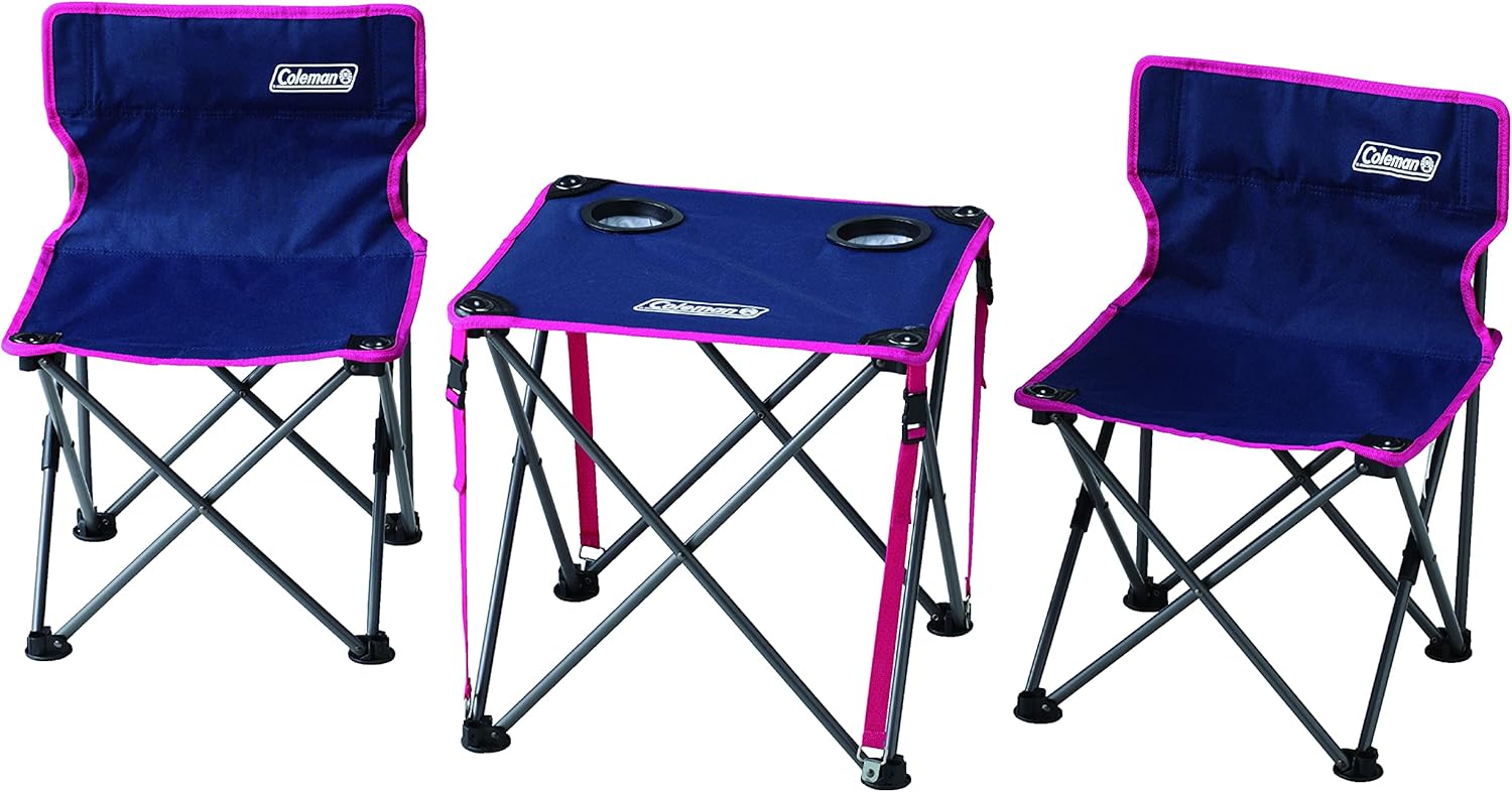 Amazon コールマン Coleman コンパクトチェアテーブルセット ネイビー コールマン Coleman テーブル チェアセット