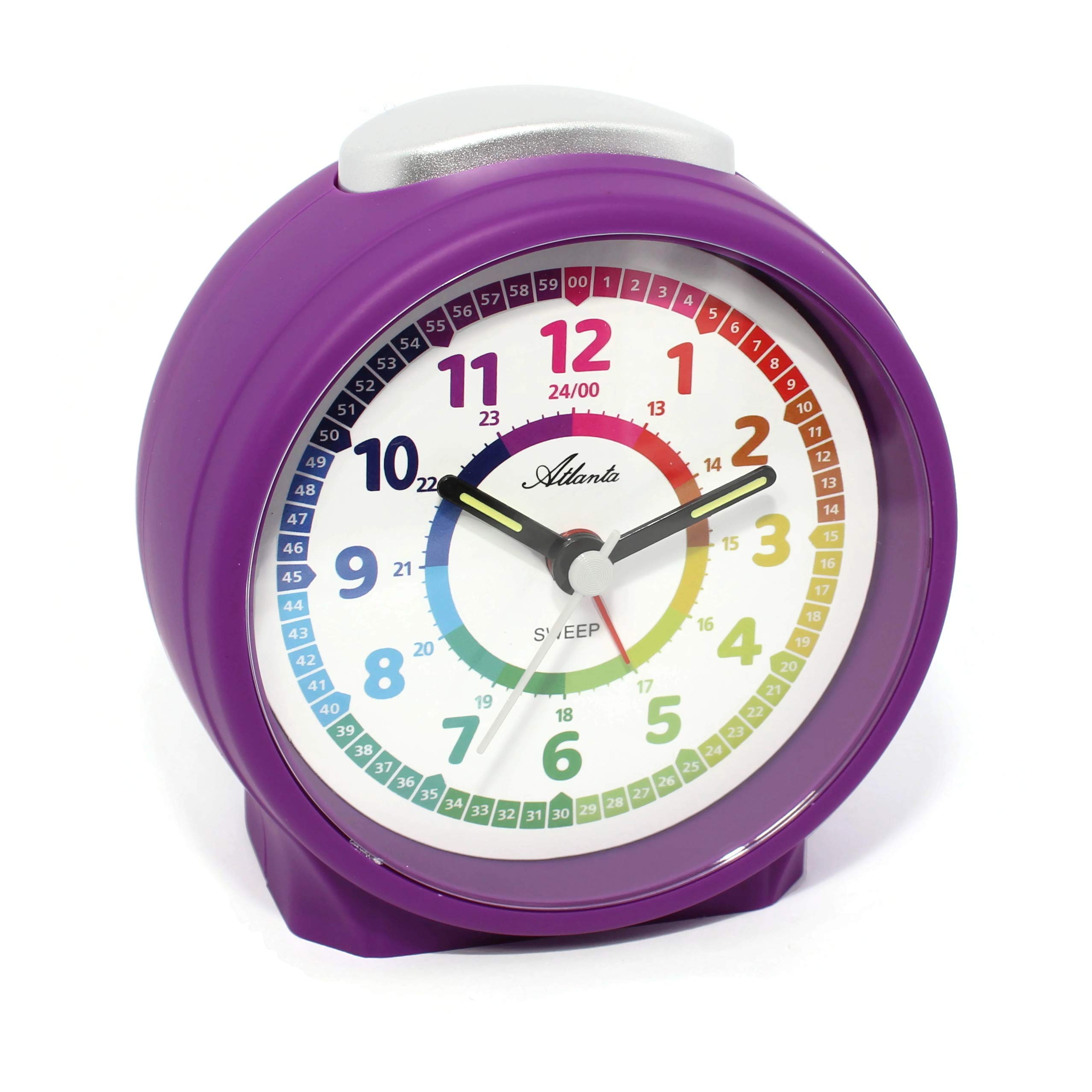 Atlanta Kinderwecker Mädchen ohne Ticken Analog Lila - 1999-8