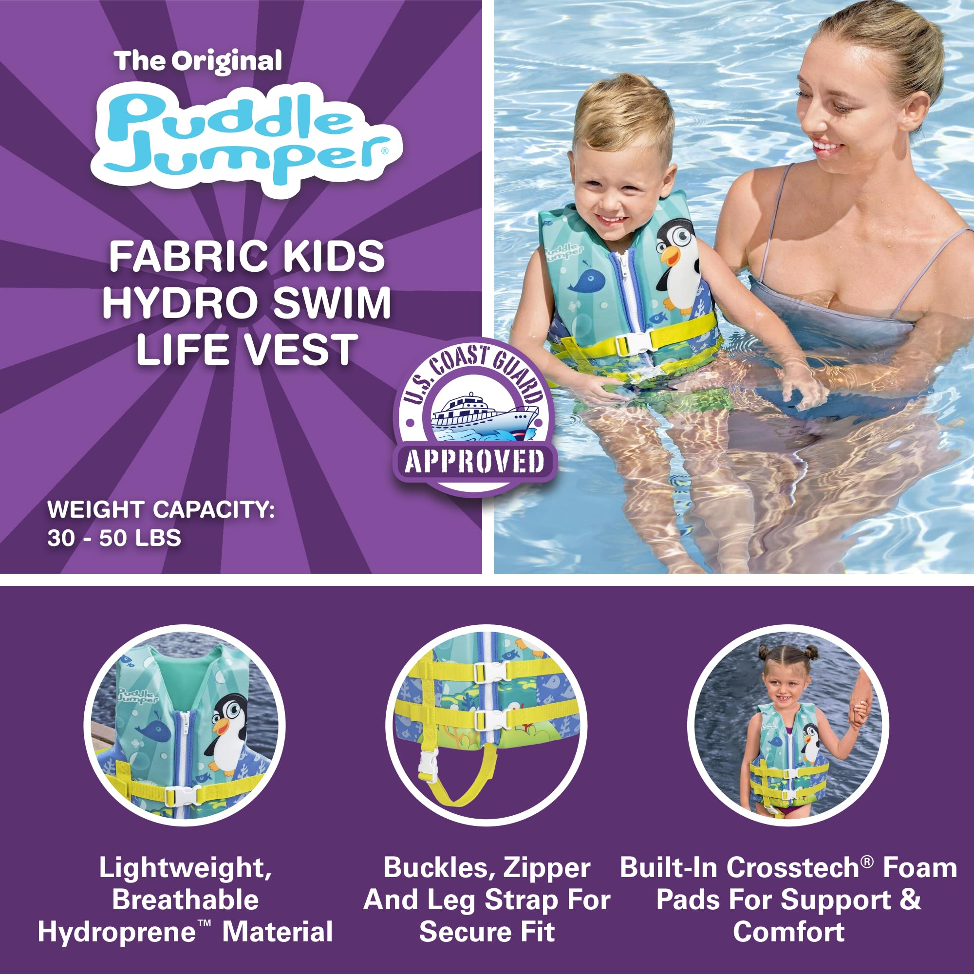 Amazon.com : Child Hydro Life Vest - Penguin : Sports & Outdoors