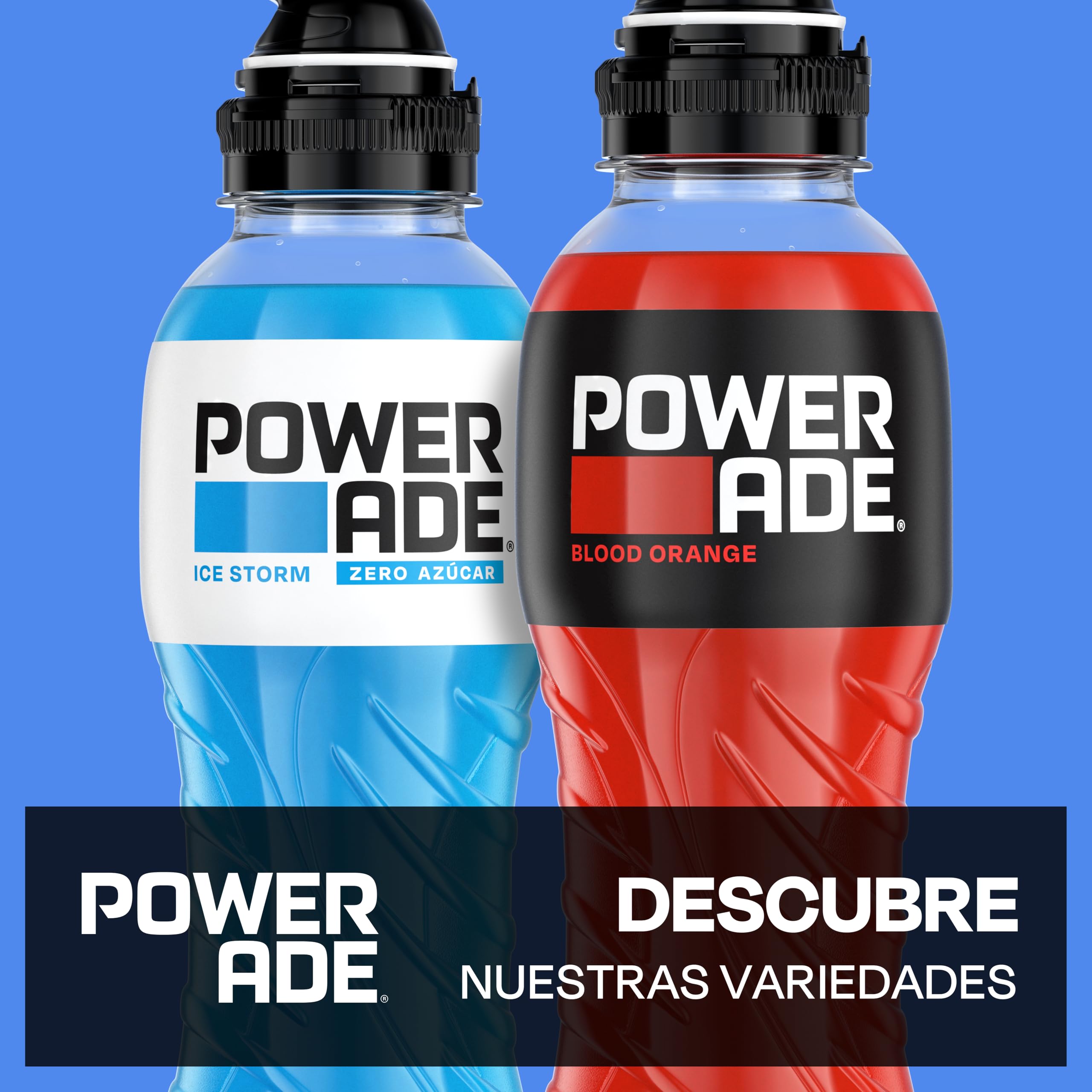 Powerade Bebida Isotónica Blood Orange, Sin Gluten y Refrescante - Pack de 12 Botellas de 500ml