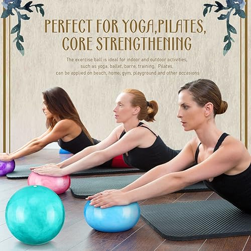 Miniatura 6 de Hungdao 12 piezas de mini pelota de ejercicio de pilates de 9 pulgadas para yoga, aula, entrenamiento, bola de núcleo, bola de barra para