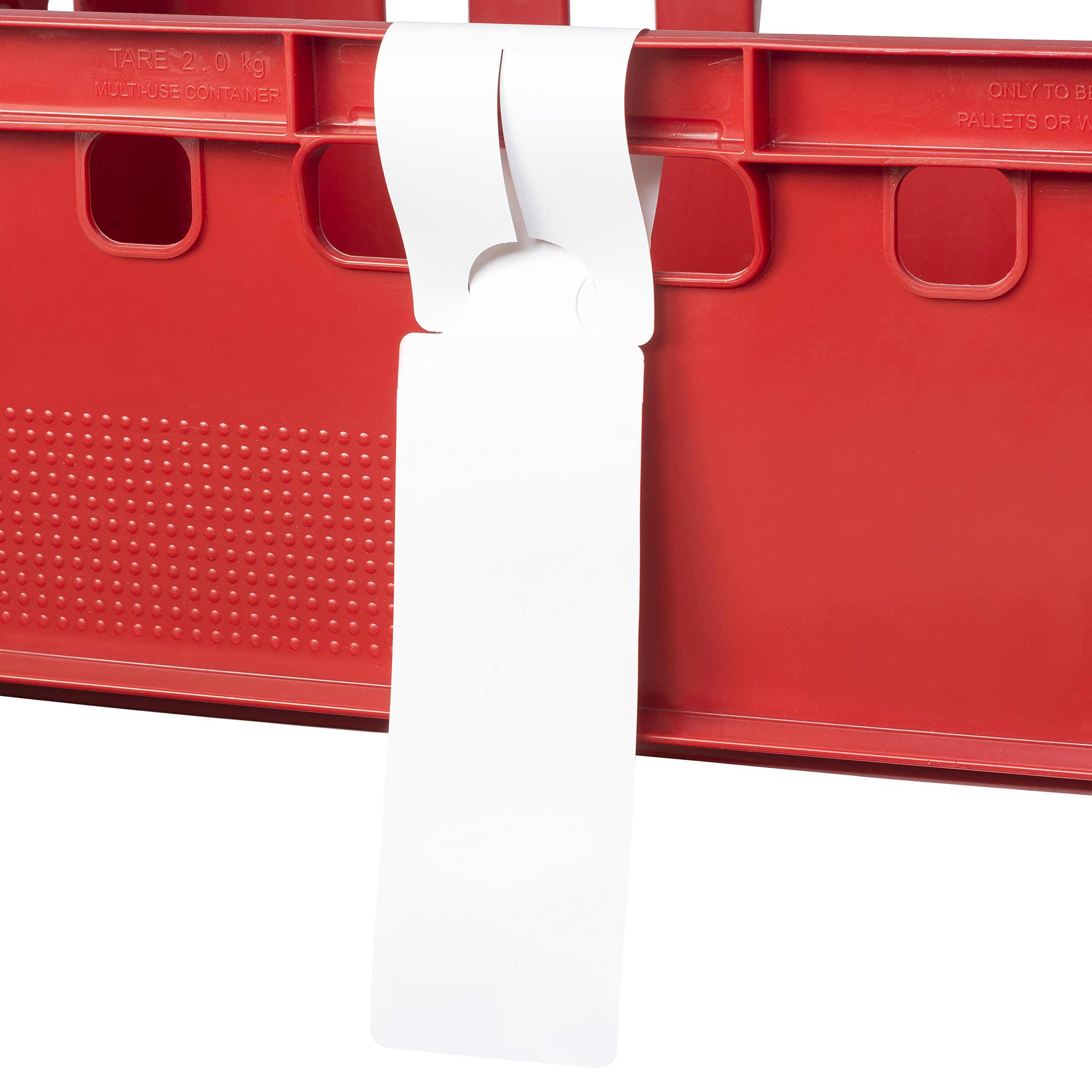 1000 Stück Schlaufenetiketten 69 x 381 mm, rot 1000 Stück Schlaufenetiketten 69 x 381 mm, rot