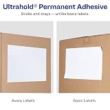 Avery Full-Sheet Printable Shipping Labels, 8.5" x 11" Customizable Stickers, White, 25 Blank Mailing Labels, Great for Mailing, Shipping, Organizing, and More (5265) – view 3