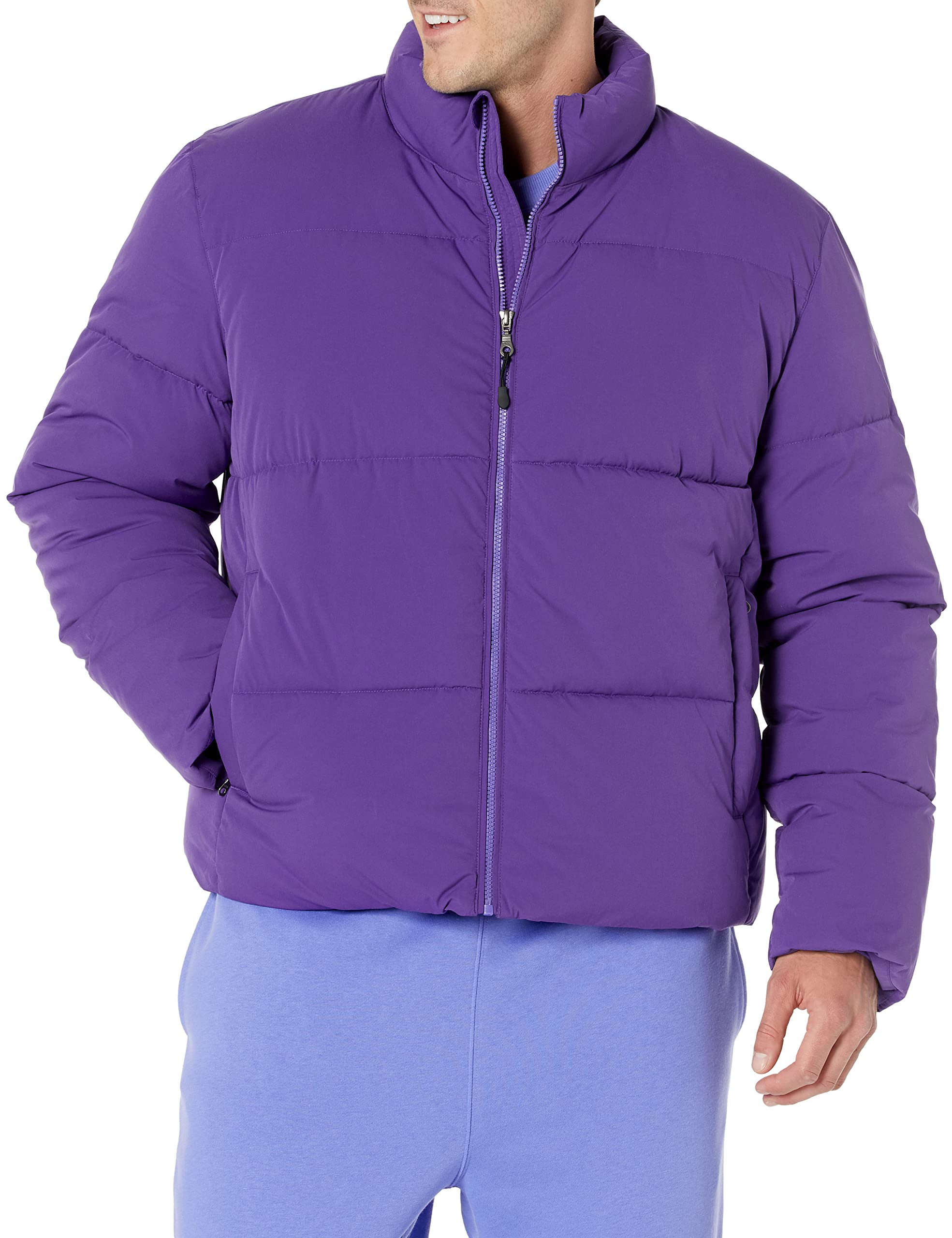 Amazon Essentials Hombre Abrigo Acolchado y Grueso con Cuello Redondo (Disponible en Tallas Grandes y Largos Especiales)