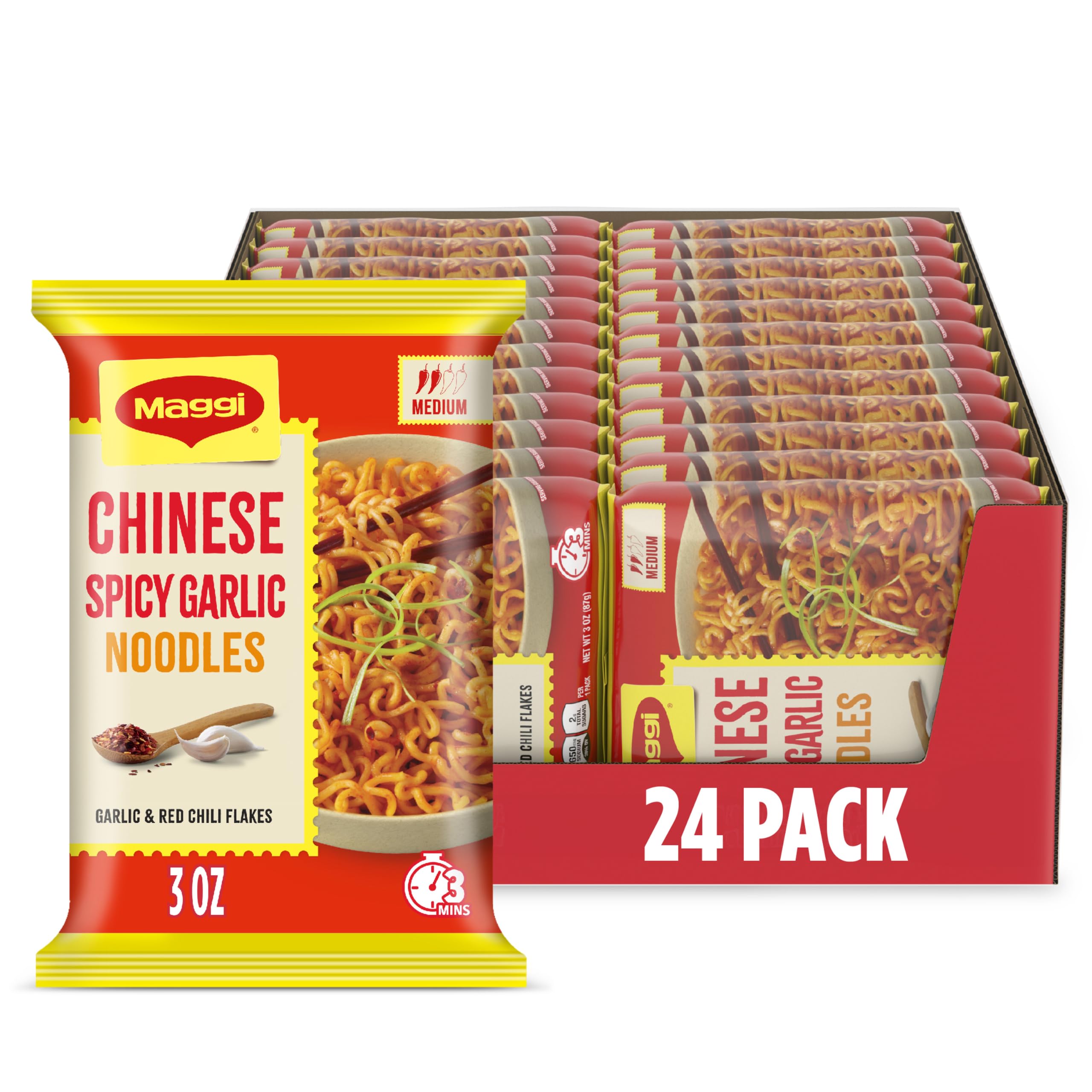 maggie05です。 Amazon.com : Maggi Chinese Spicy Garlic Noodles, Instant Ramen