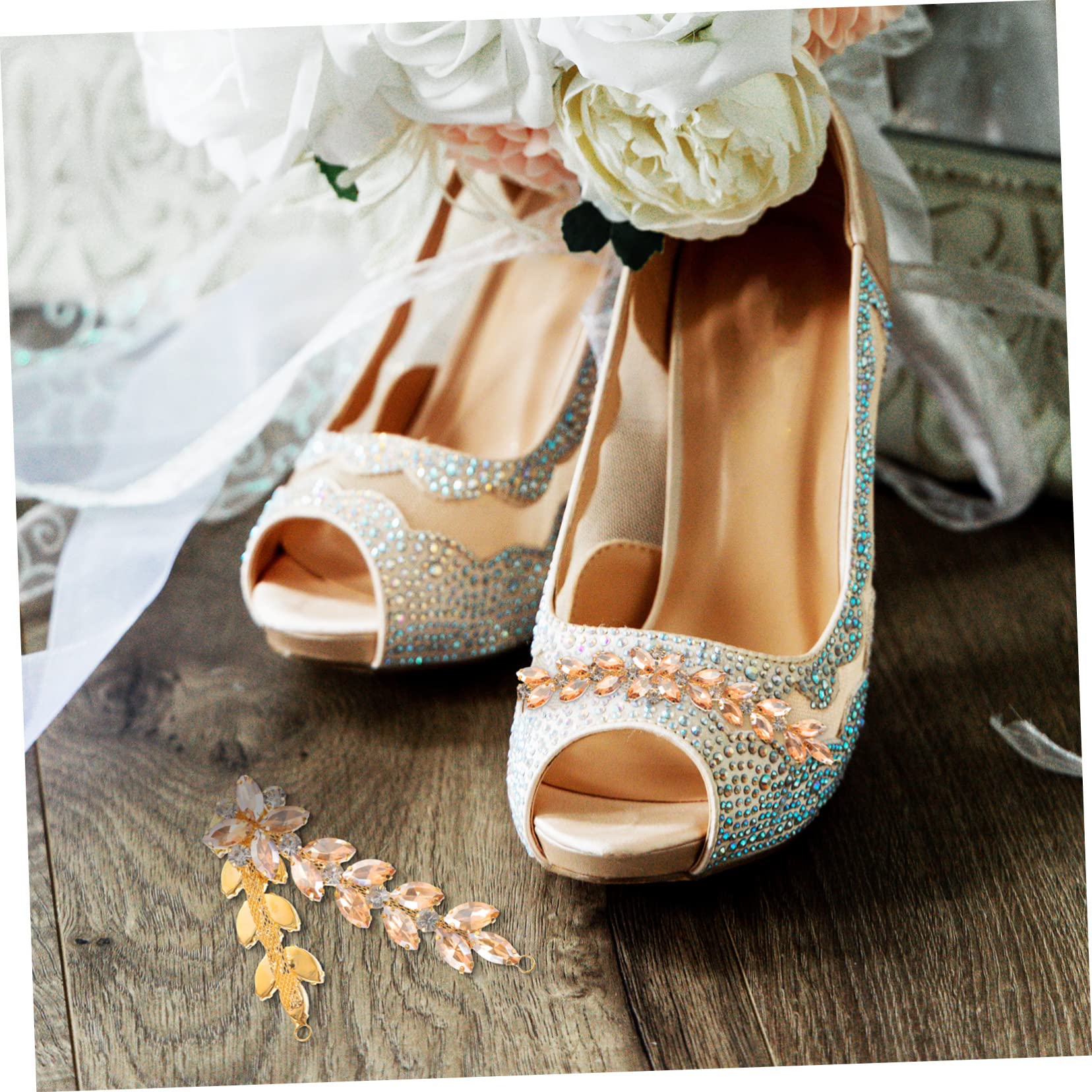 LALAFINA 5pezzi Applique Strass Di Per Abbigliamento Decorazione Per Vestiti Scarpe e Accessori Per Cerimonie e Feste Design Elegante e Brillante Facile Da Applicare