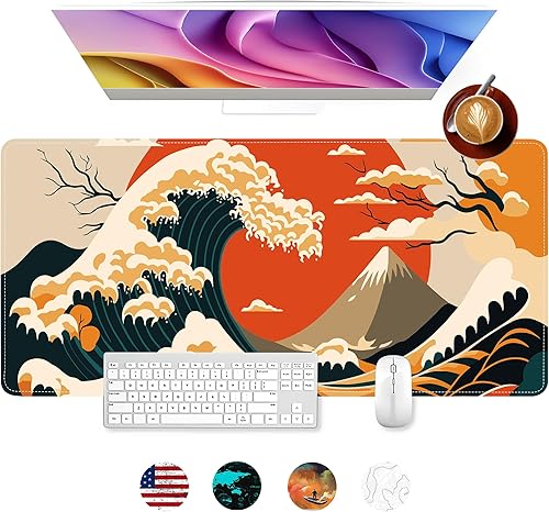 Miniatura 8 de Topographic - Alfombrilla de mouse para juegos de contorno para escritorio, alfombrilla de escritorio grande de oficina, alfombrilla de mouse larga