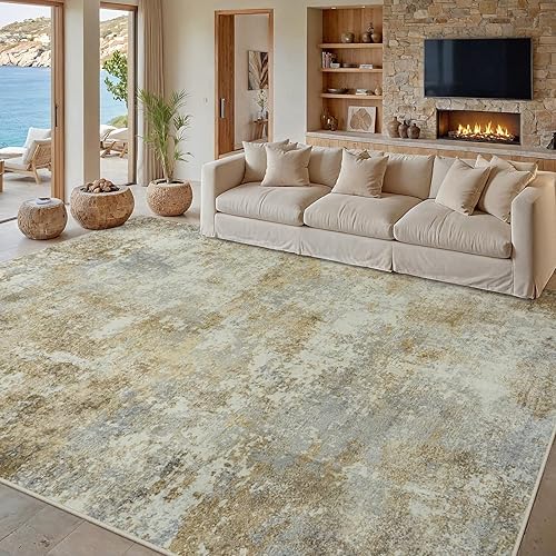 Vista 121 de Alfombra de área para sala de estar: 5 x 7 de interior, suave, esponjosa, alfombra abstracta para dormitorio, cocina, comedor, suelo, alfombra
