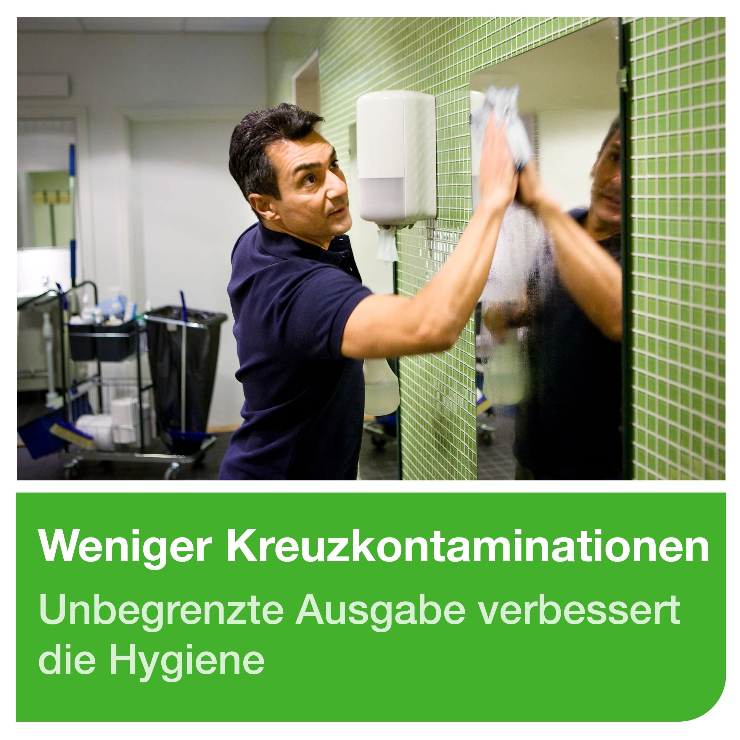 Tork 558000 Mini Innenabrollungsspender für M1 Papierwischtücher im Elevation Design / Wischtuchspender für hygienische Einzeltuchentnahme in Weiß, (B x H x T) 174 x 321 x 165 mm