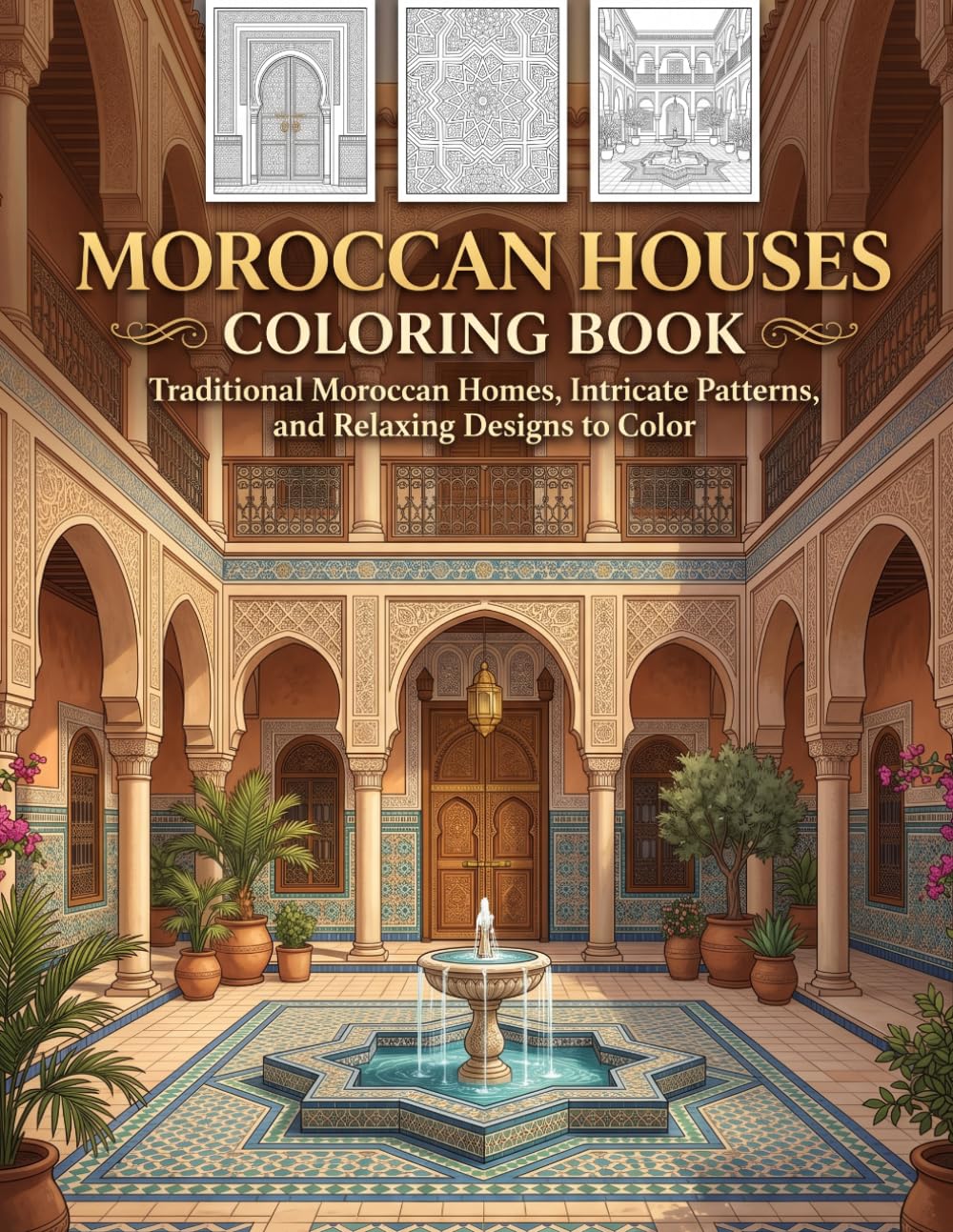 Moroccan Houses Coloring Book: Traditional Moroccan Homes, Intricate Patterns, and Relaxing Designs to Color