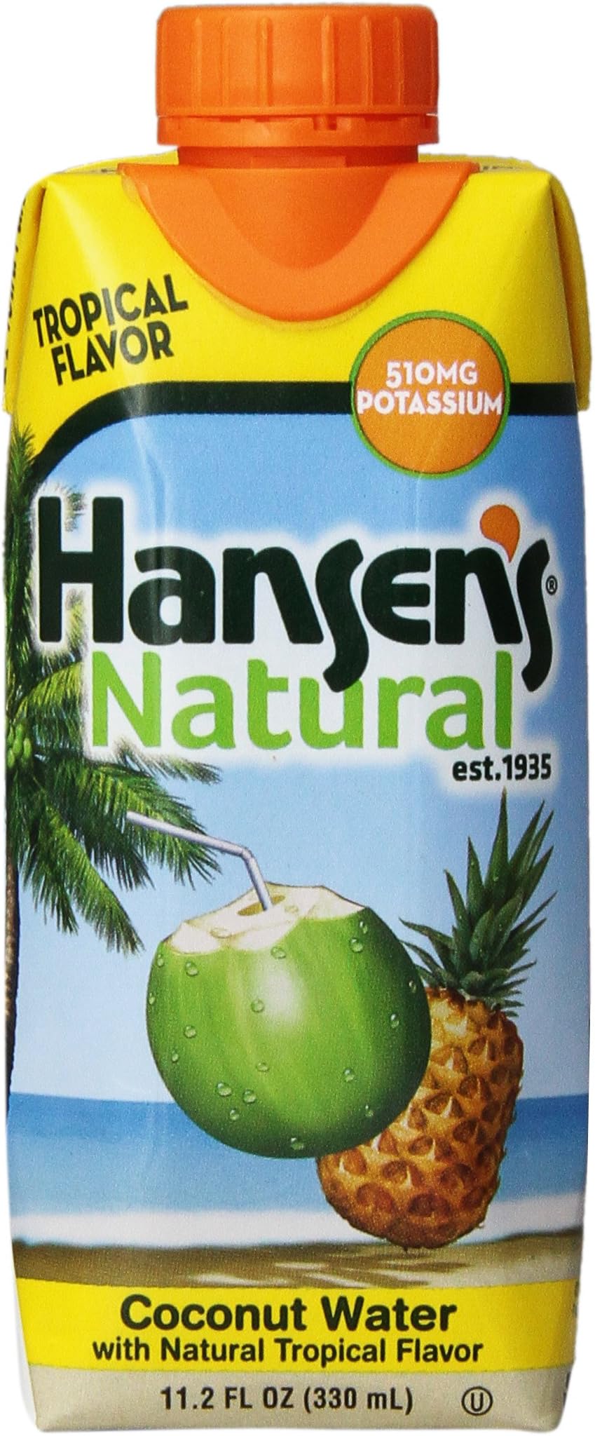 Hansen's Tropical Coconut Water, 11.2 Ounce Cartons (Pack of 24)