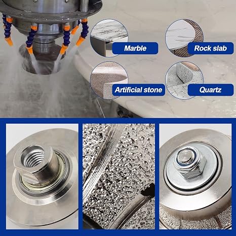 B10 3/8 Diamond Hand Profile Wheel Router Bit Half Profiler Wheel for Granite Concrete Marble Edge with 5/8-11 Thread