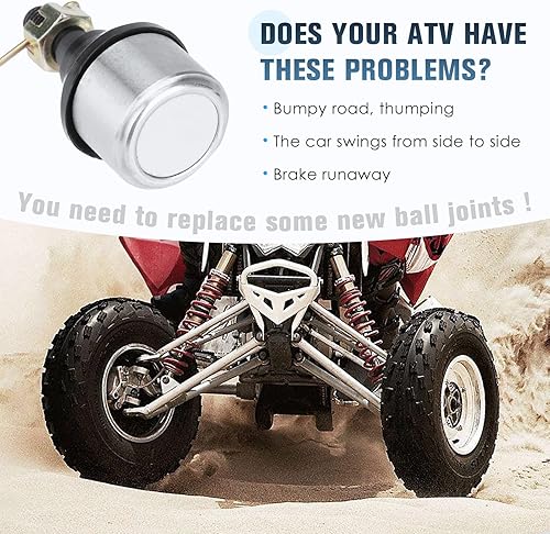 Miniatura 6 de Youxmoto Rótulas inferiores para Polaris Ranger 400 500 570 700 800 (2x4 4x4 Crew EPS) Scrambler Sportsman 325 335 450 (EFI Touring); Big Boss 250/