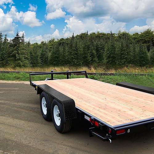 Miniatura 3 de Guardabarros de remolque de eje tándem, placa de rodadura de diamante de calibre 14, guardabarros de remolque de 10 x 72 x 13 pulgadas, 2