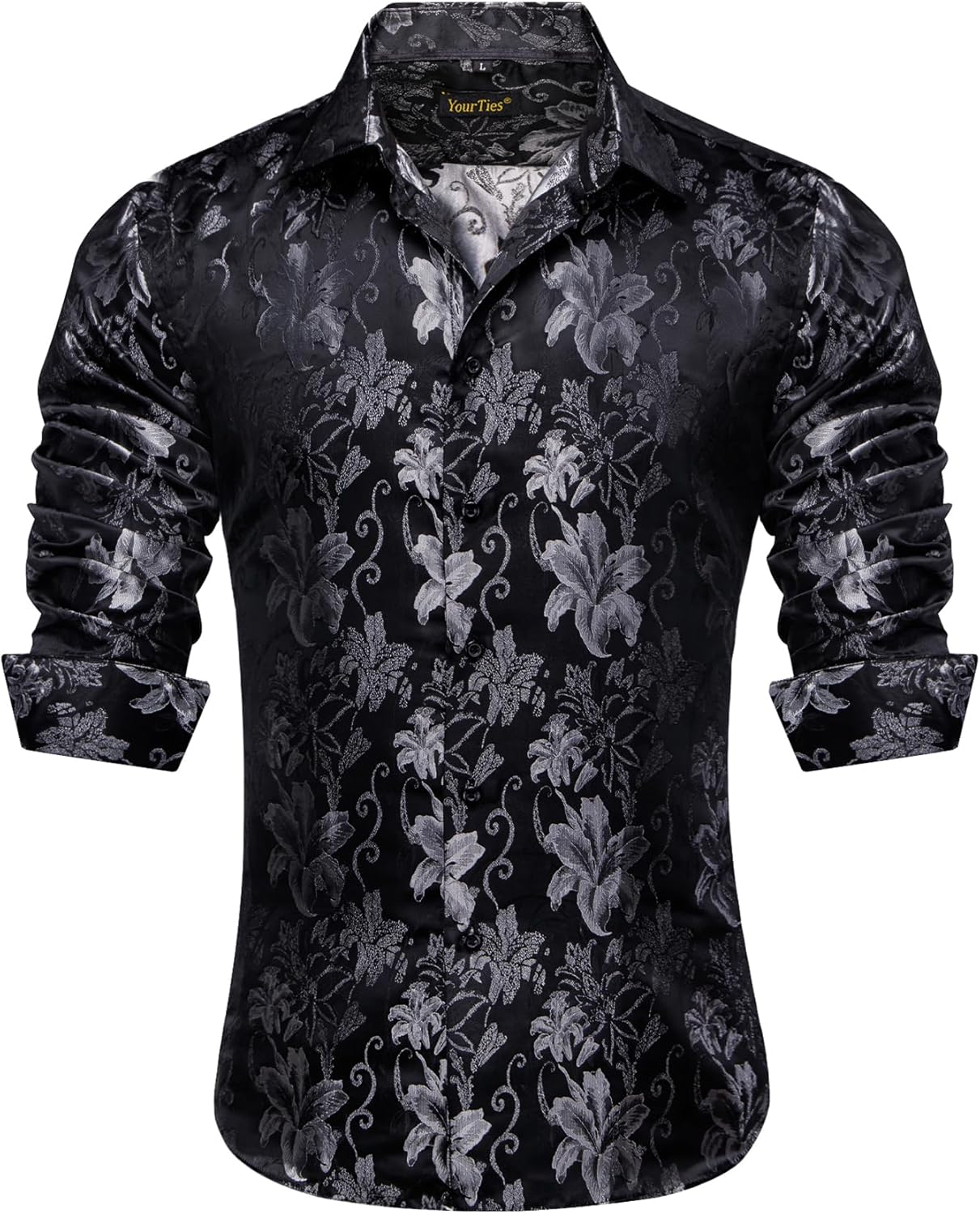 Black Sliver Floral