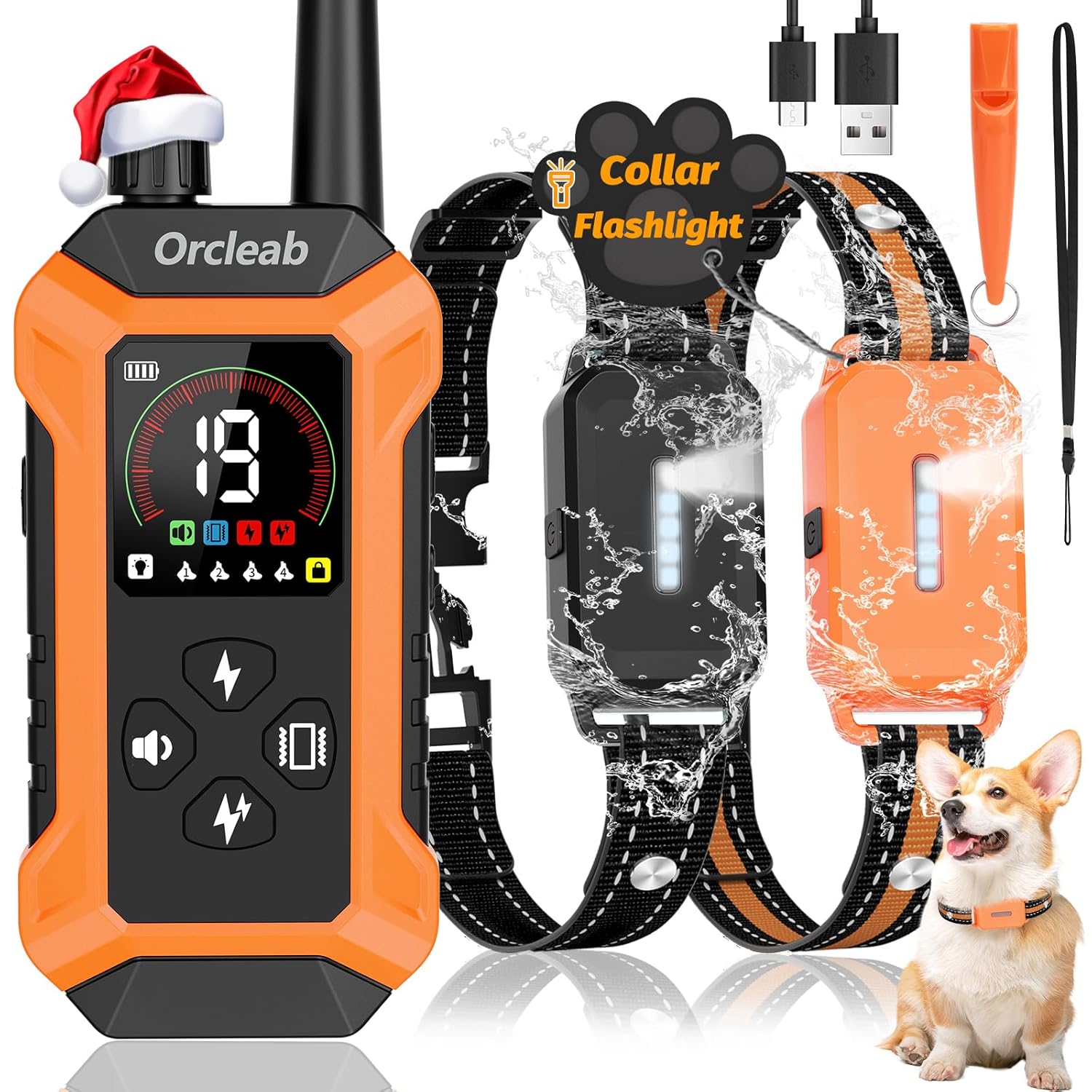 Shock Collar with Remote Control for Dogs 2 Pack 5 150Lbs 4400FT IP67 Waterproof Collar 5 Training Modes