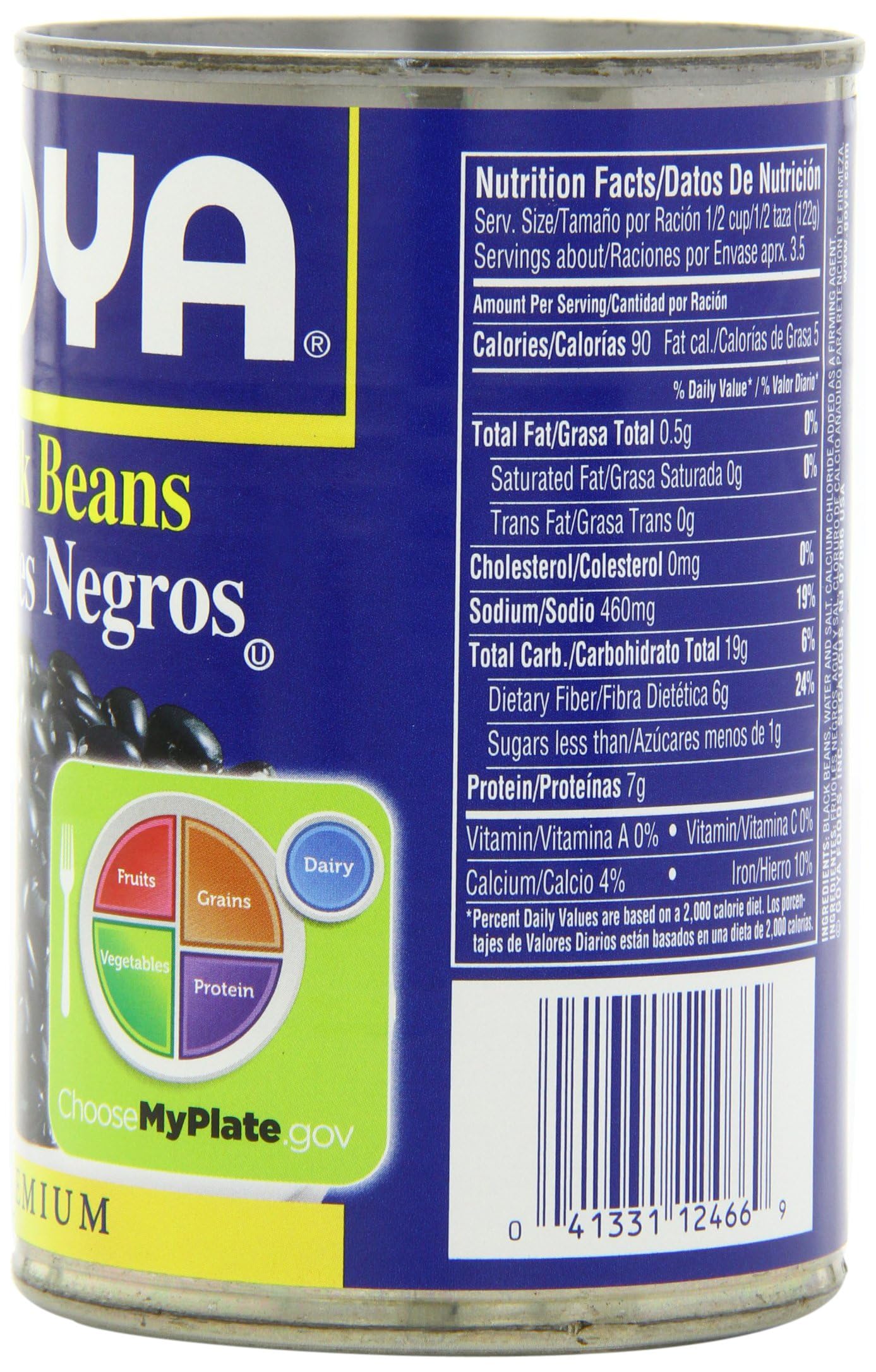 Goya Black Beans - Frijoles Negros 15.5 Oz Pack of 6
